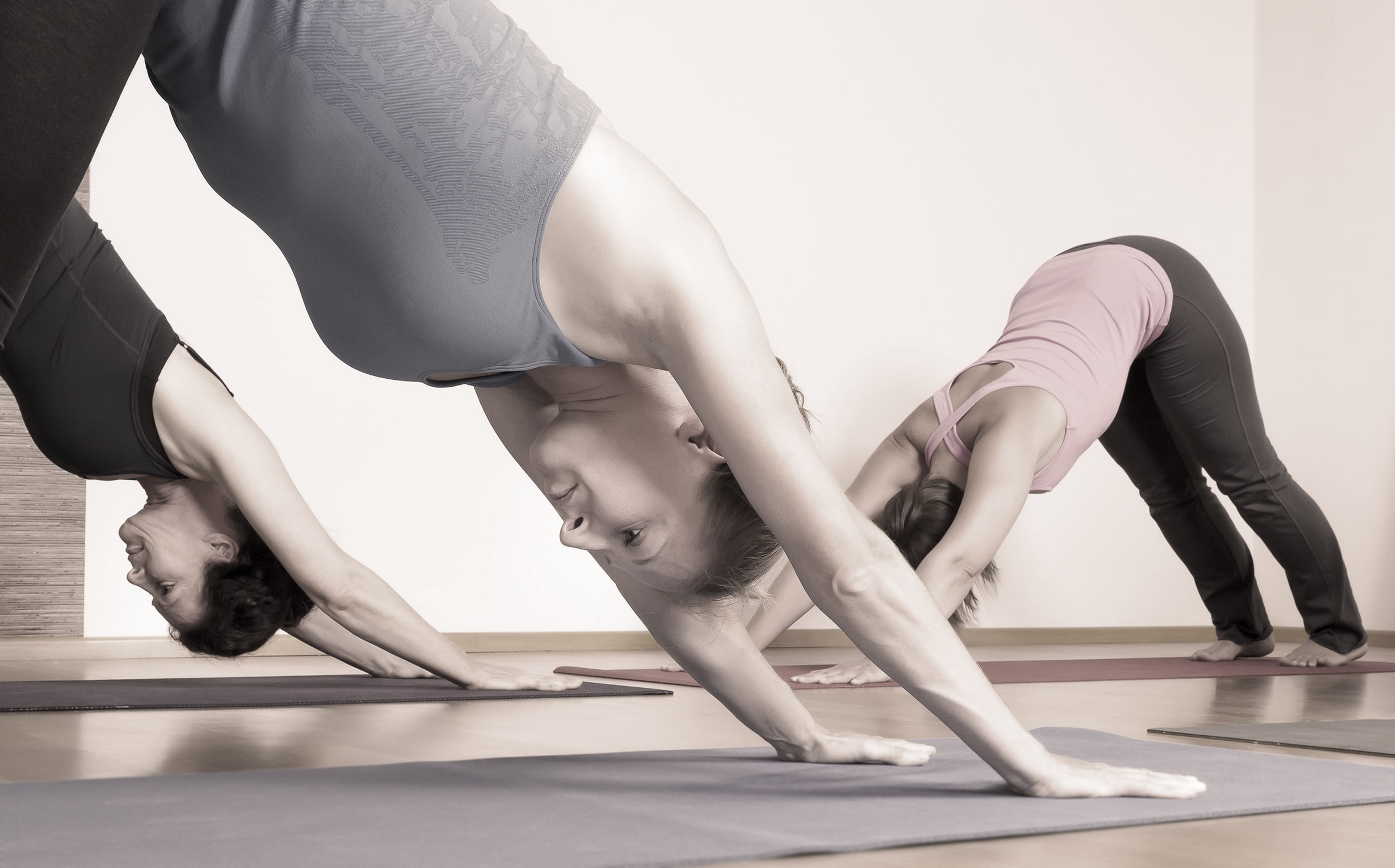 group yoga, position, 1080P, yoga class, HD Wallpaper