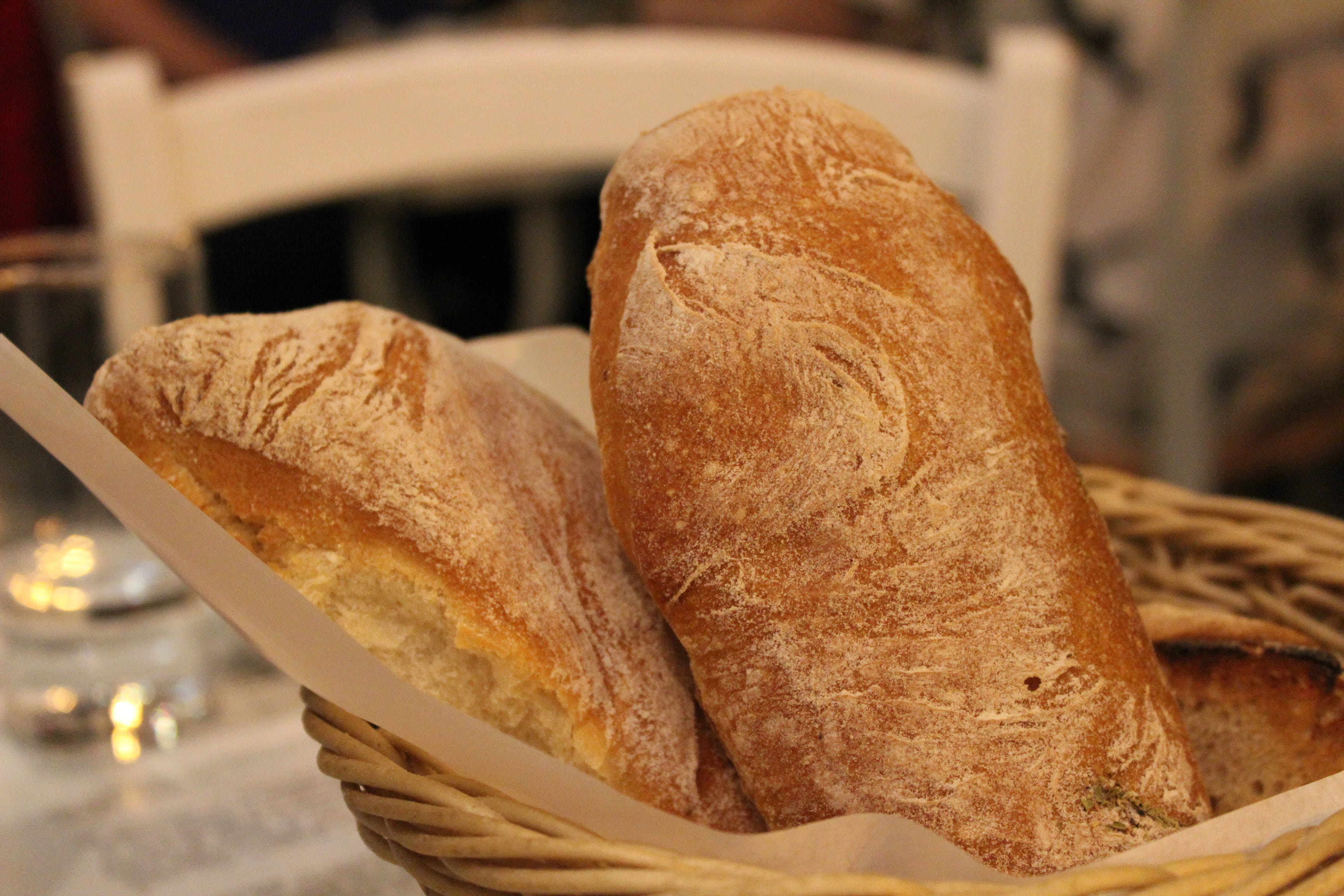 dinner, basket, freshness, focus on foreground, food, french food, brown bread, mediterranean, close-up, greek food, indoors, food and drink, brown, baked, HD Wallpaper