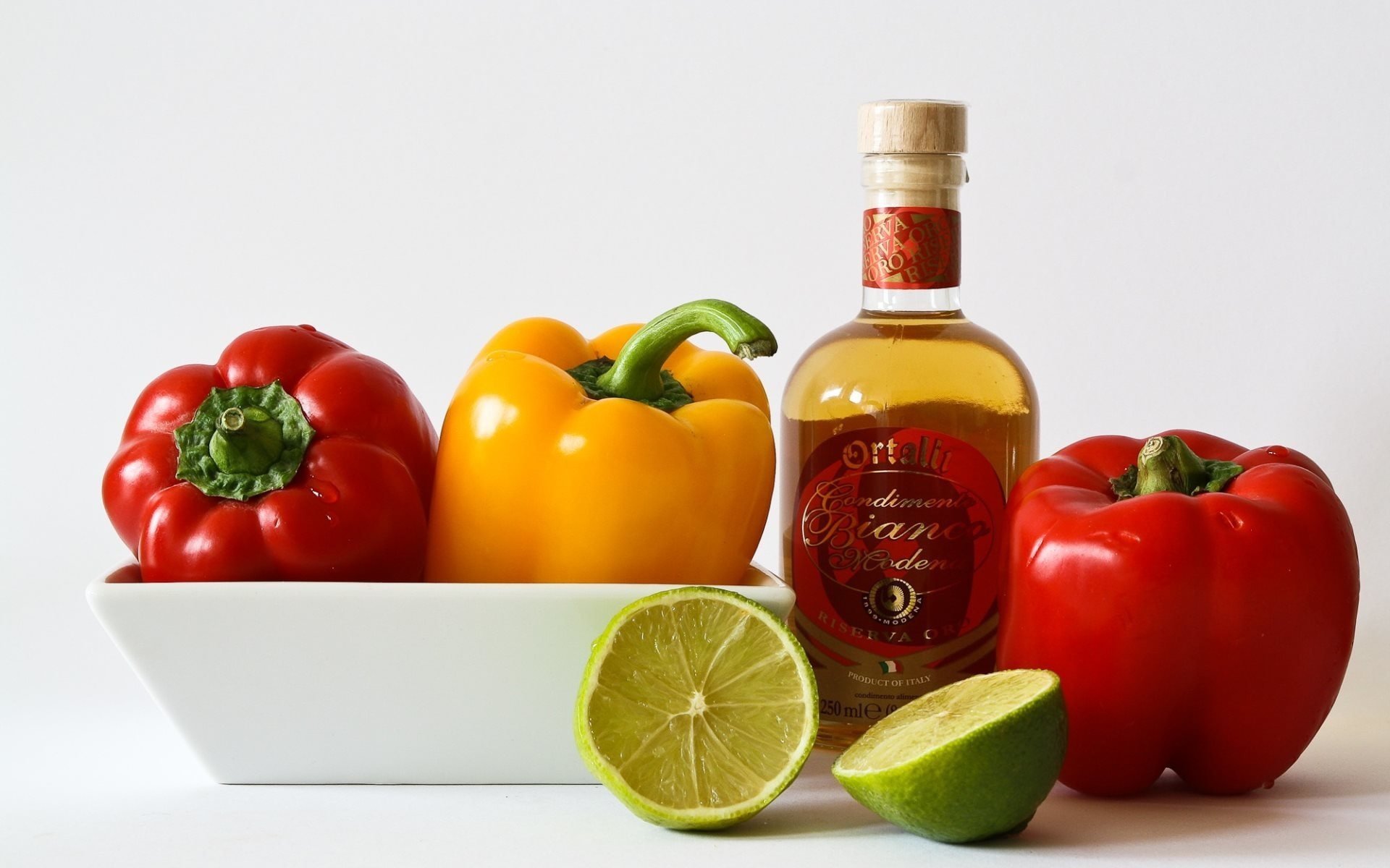 Food, Capsicum, Lime, Still Life, 1080P, Pepper, HD Wallpaper