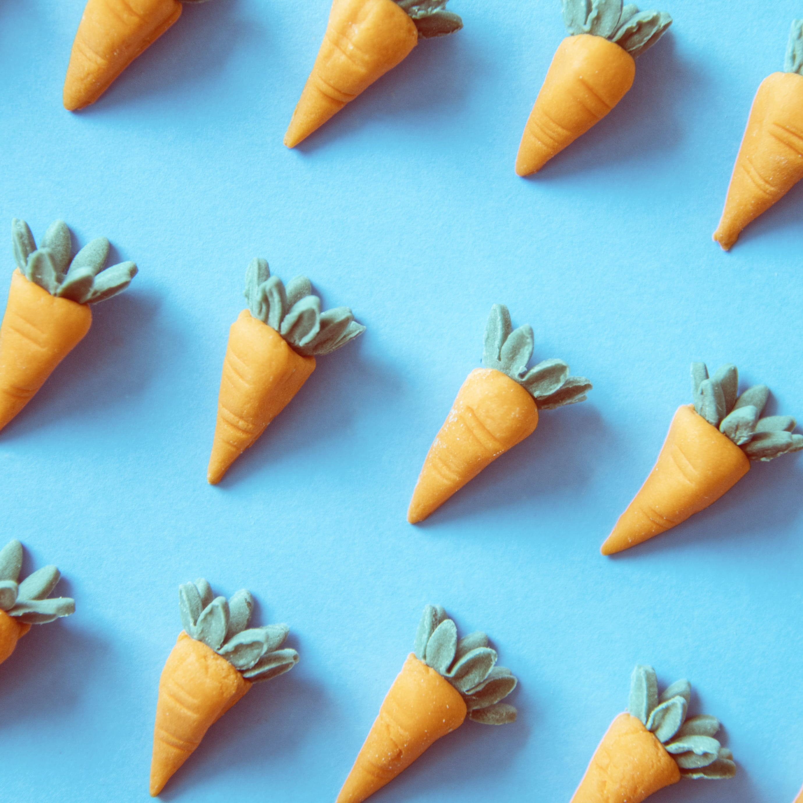 dummy, indoors, vegetables, vegetarian, 2K, large group of objects, culinary, garden, group of objects, high angle view, blue background, handmade, no people, Phone HD Wallpaper