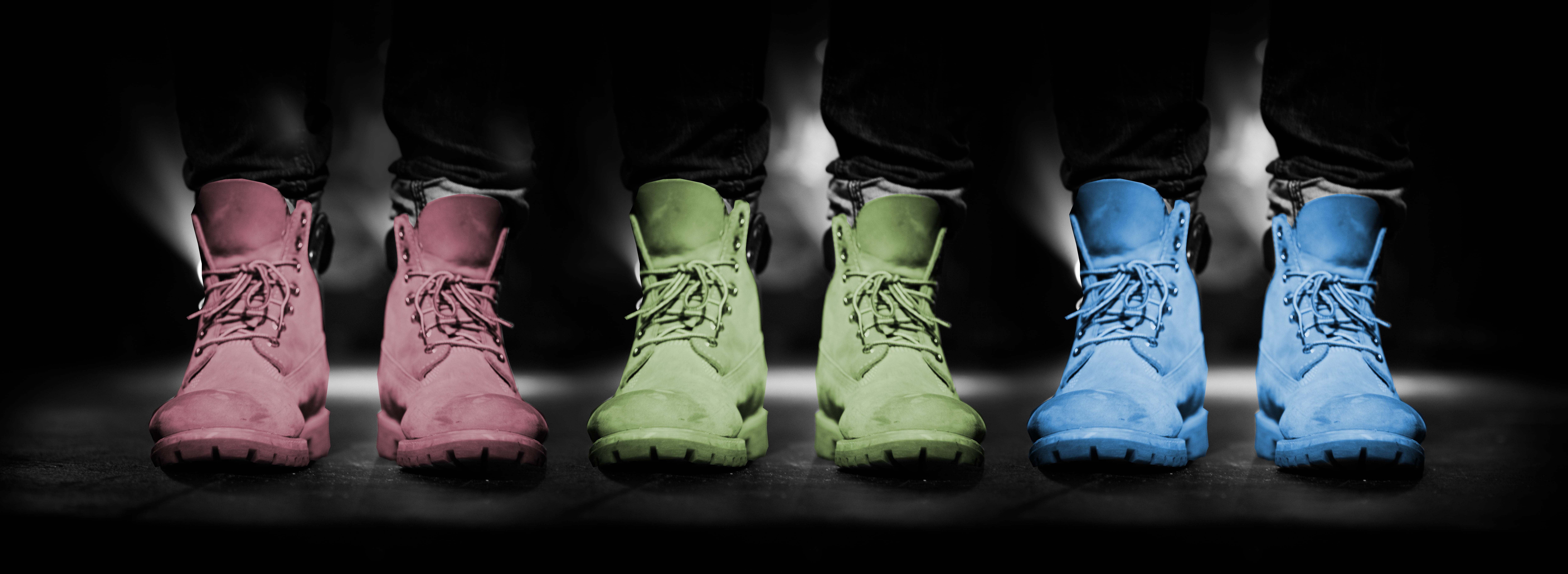 pants, colors, multiple image, human leg, close-up, body part, black background, indoors, red shoes, human limb, picture, high, people, human foot, shoe, HD Wallpaper