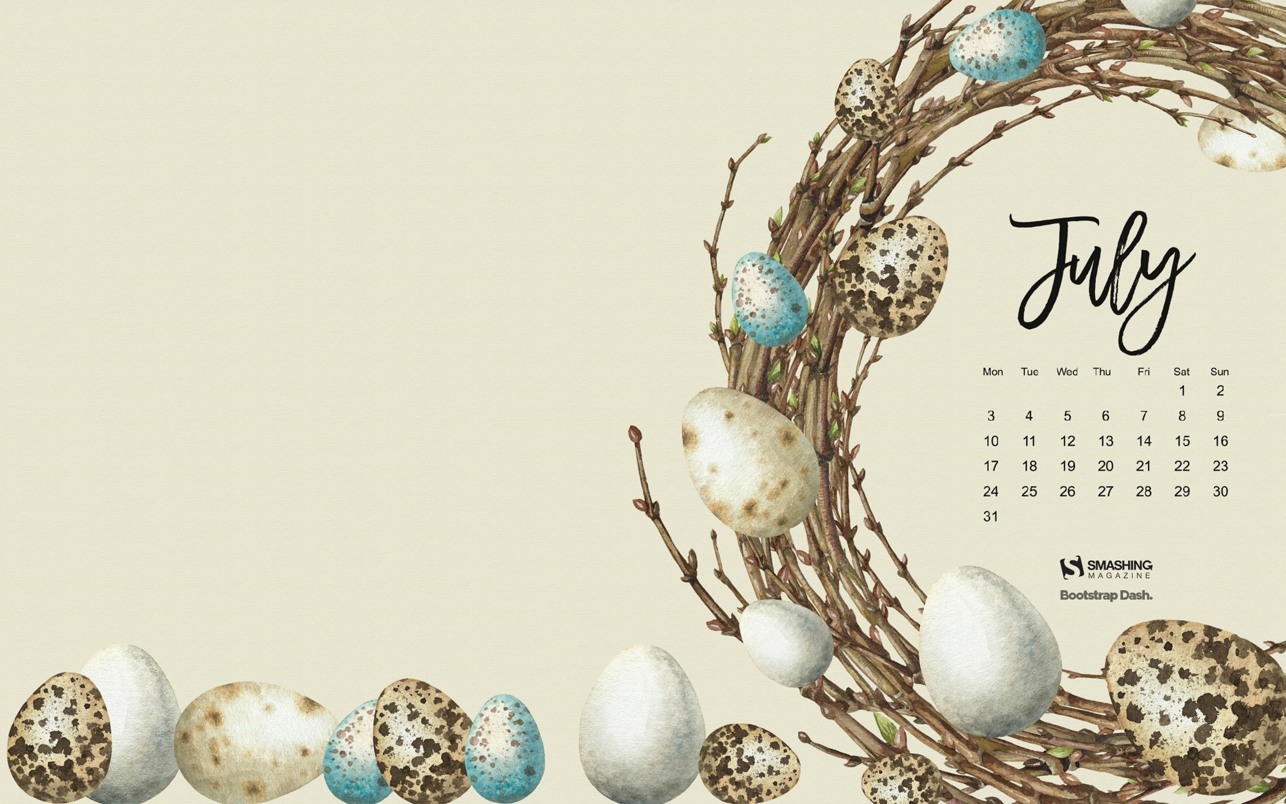 july, easter, christmas decoration, western script, nest, calendar, close-up, still life, art and craft, holiday - event, holiday, celebration, HD Wallpaper