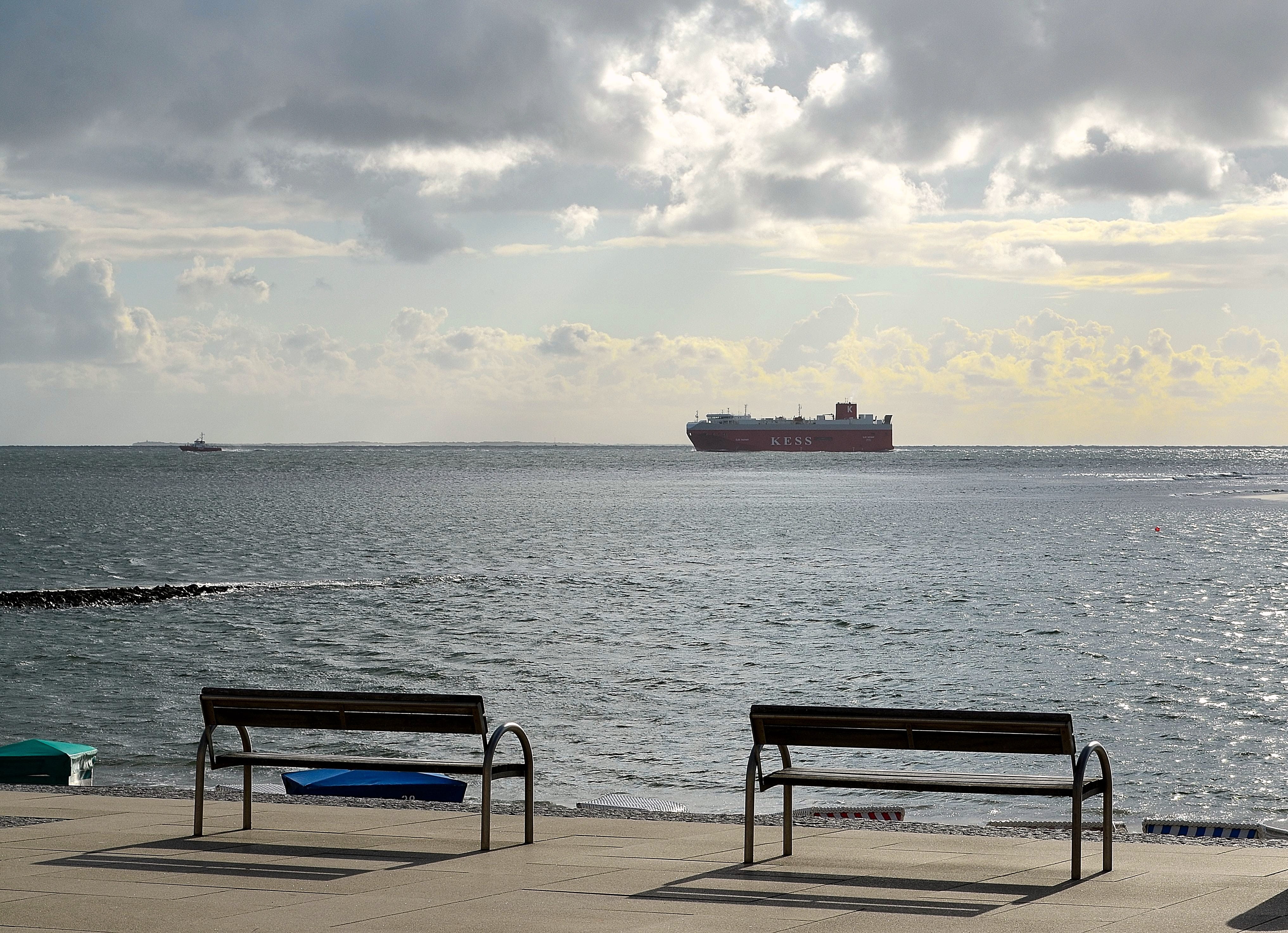 ozeanriese, vision, mood, water, Borkum, beauty in nature, 4K, nature, frachtschiff, trip, outdoors, rest, holiday, transportation, ship, Tug, absence, HD Wallpaper