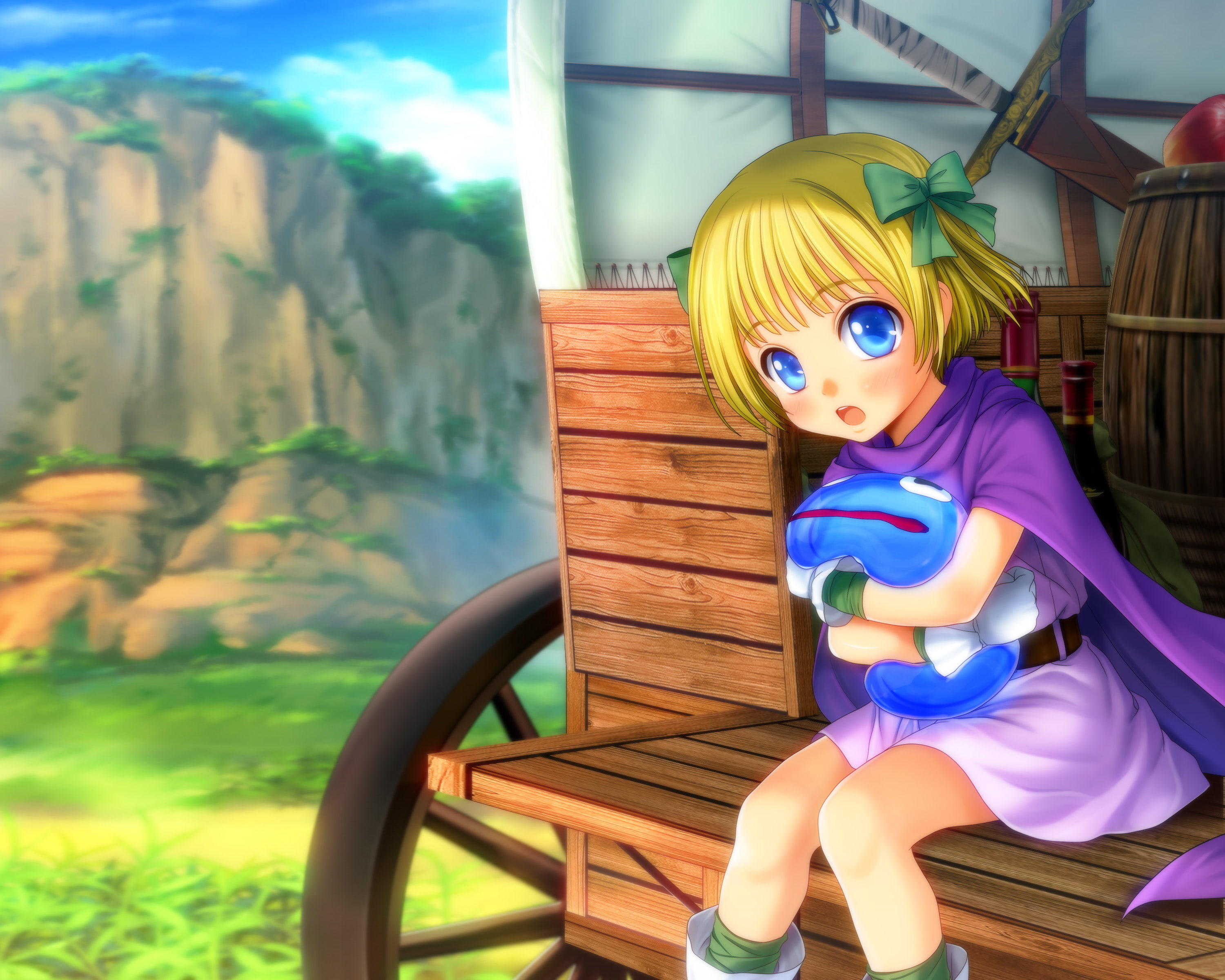 duplicate, moonknives, 2K, bianca 039 s, daughter, dragon, quest, loli, HD Wallpaper