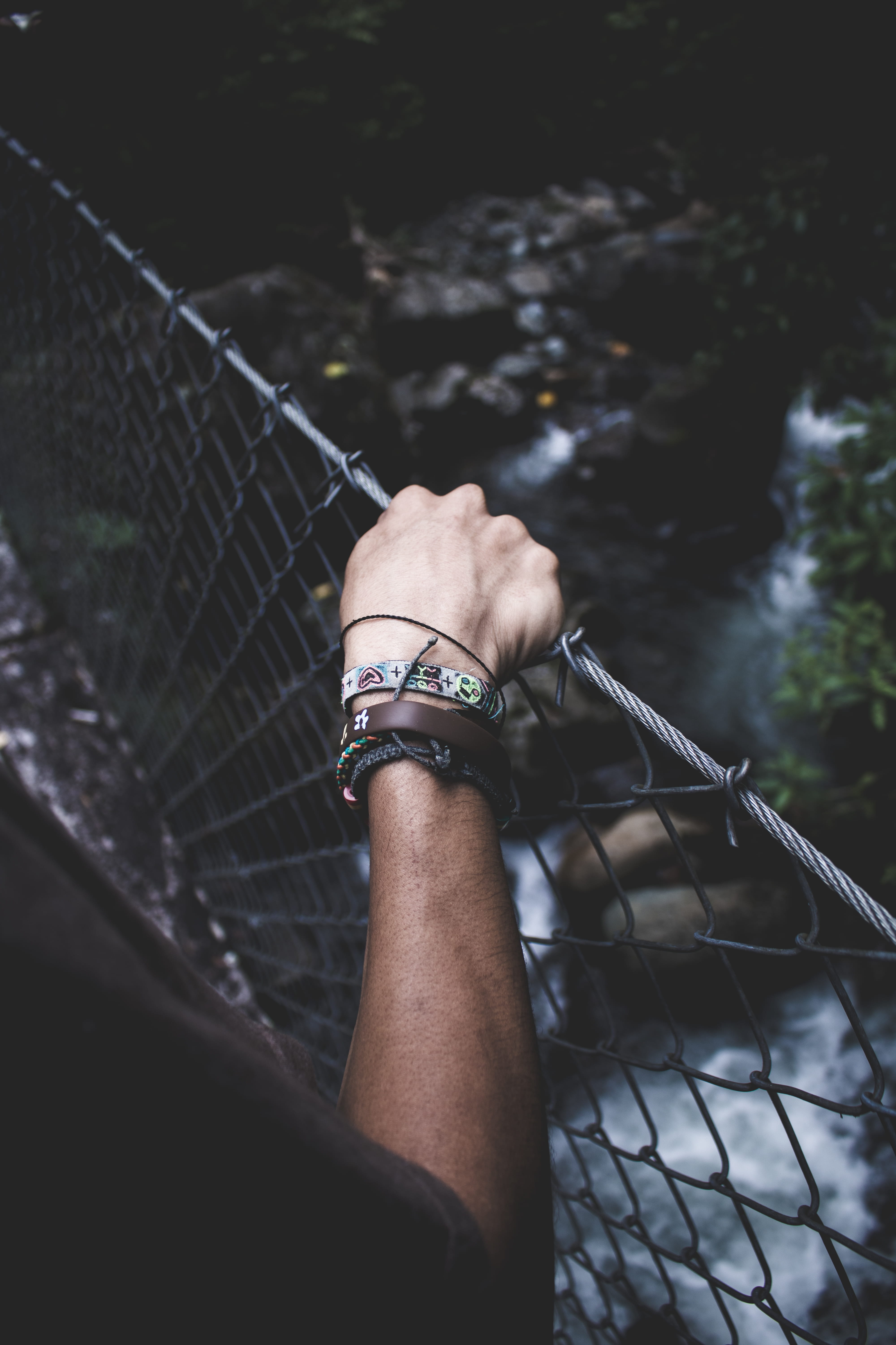 crime, one Person, 5K, metal, bridge, holding, focus on foreground, person, wrsitband, fence, boundary, sport, lifestyles, barrier, people, net - Sports Equipment, Phone HD Wallpaper
