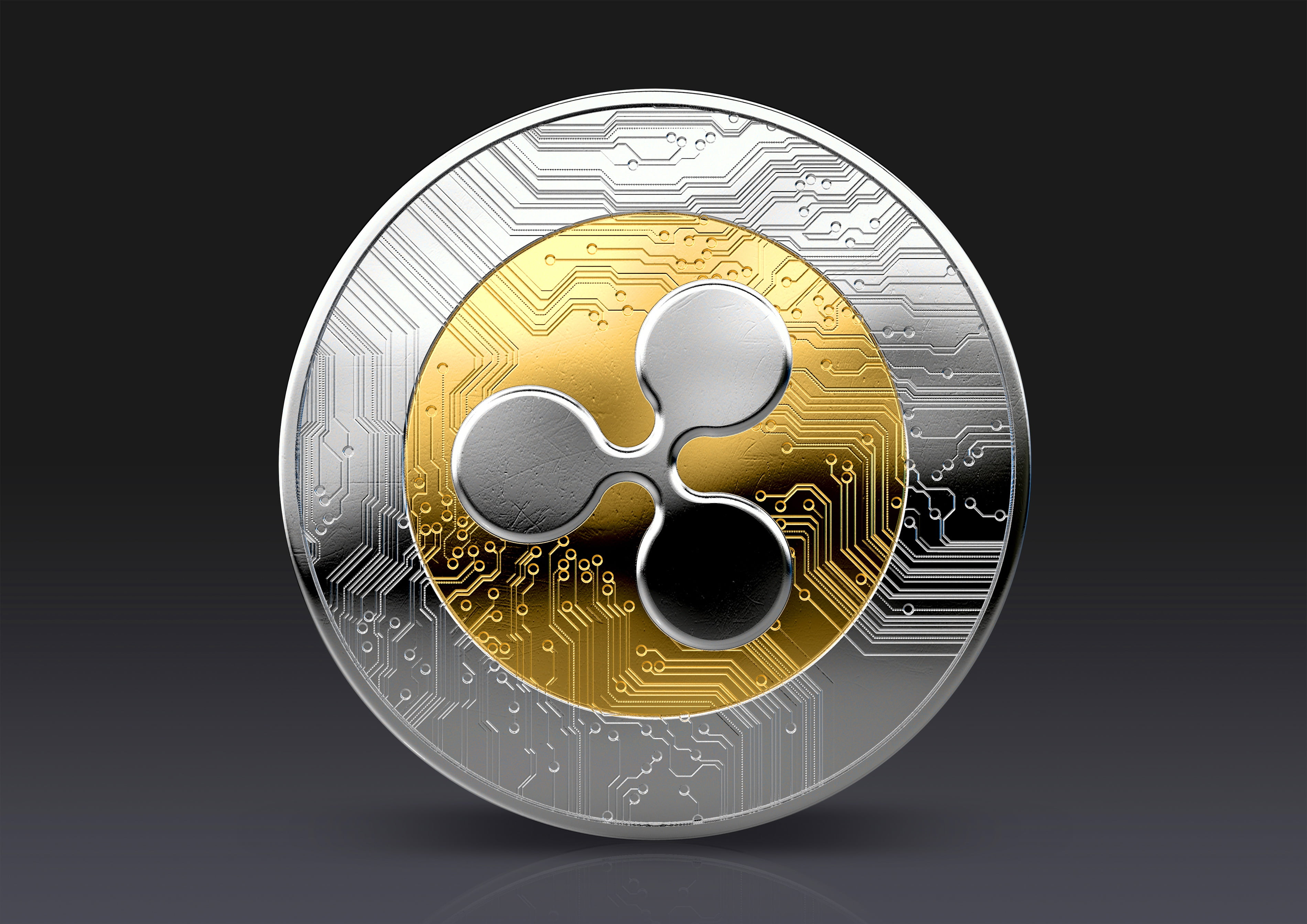 gold, ripple, coin, silver, RIPL, 2K, xrp, HD Wallpaper