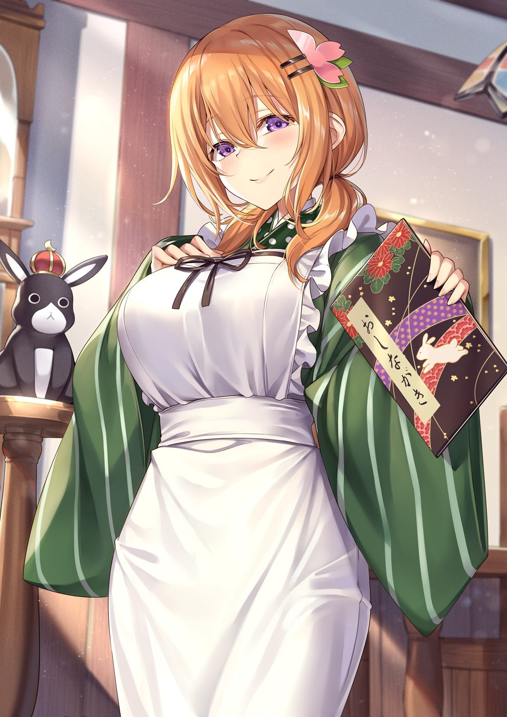 Gochuumon wa Usagi Desu ka?, apron, smiling, 720P, Hoto Kokoa, ks (artist), anime girls, Phone HD Wallpaper