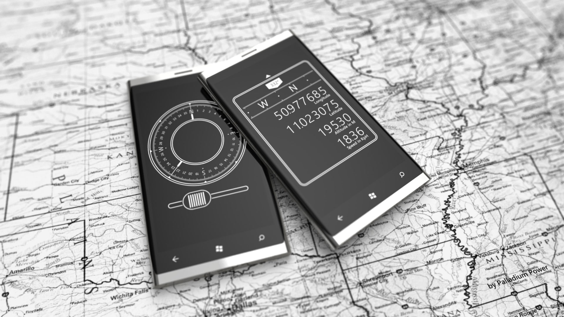 phone, aircraft, smartphones, compasses, art, concept, 1080P, Futuristic, concepts, monochrome, hd, windows, Technology, concept art, HD Wallpaper