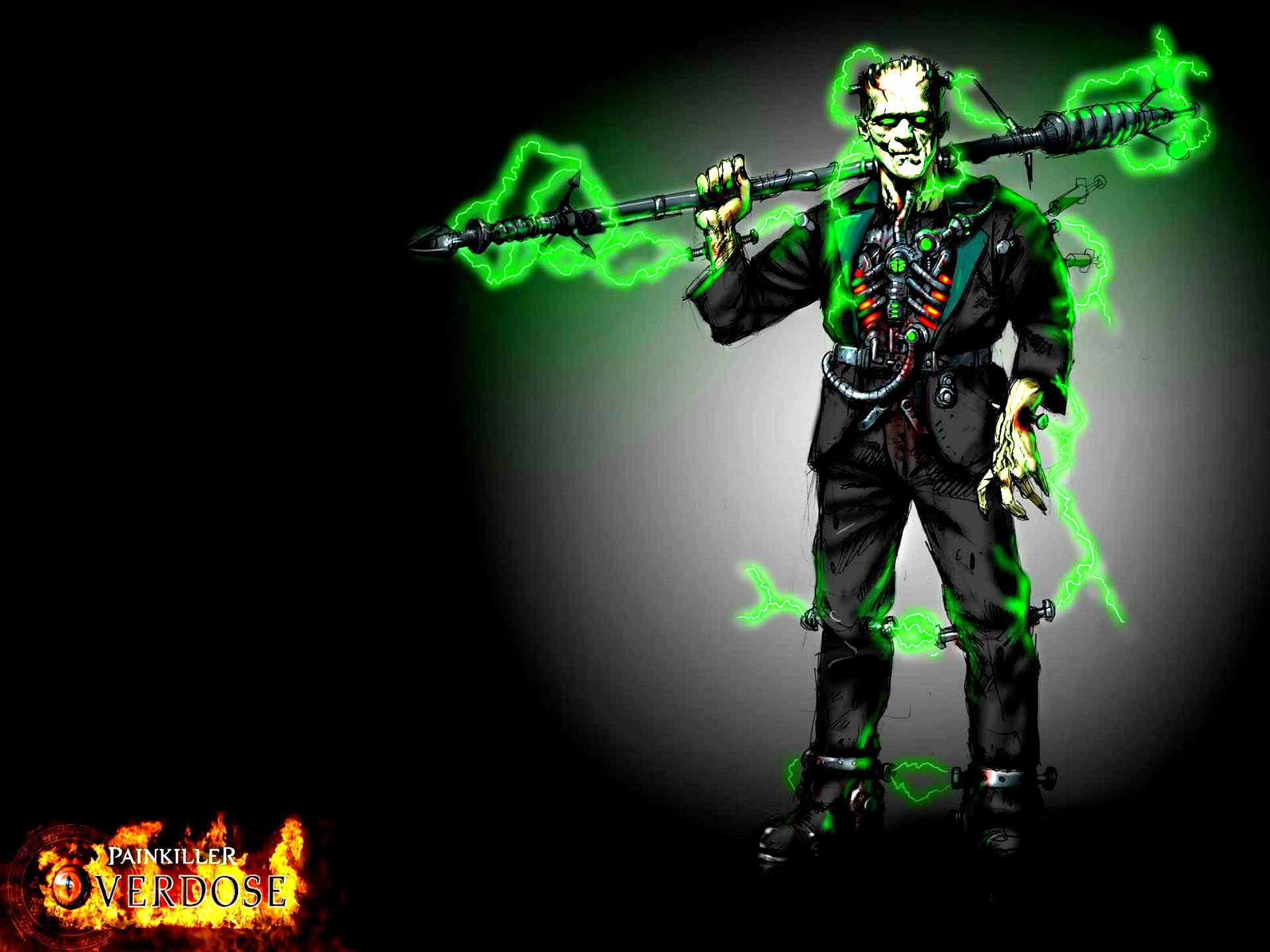 action, dark, shooter, 1080P, horror, painkiller, HD Wallpaper