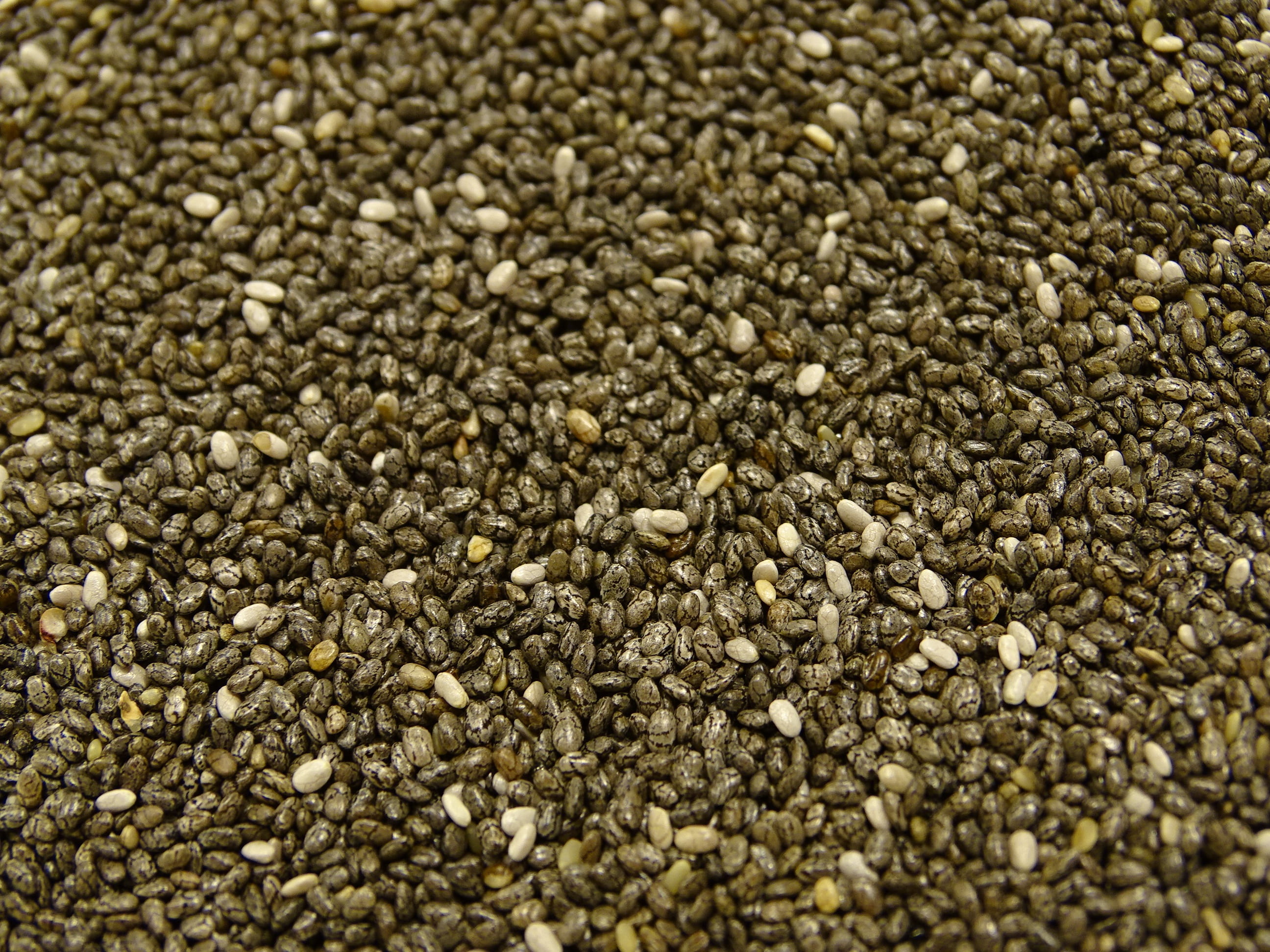 still life, high angle view, large group of objects, gravel, grain, no people, freshness, chia, abundance, 2K, hispanic sage, seeds, mexico, nature, pebble, HD Wallpaper