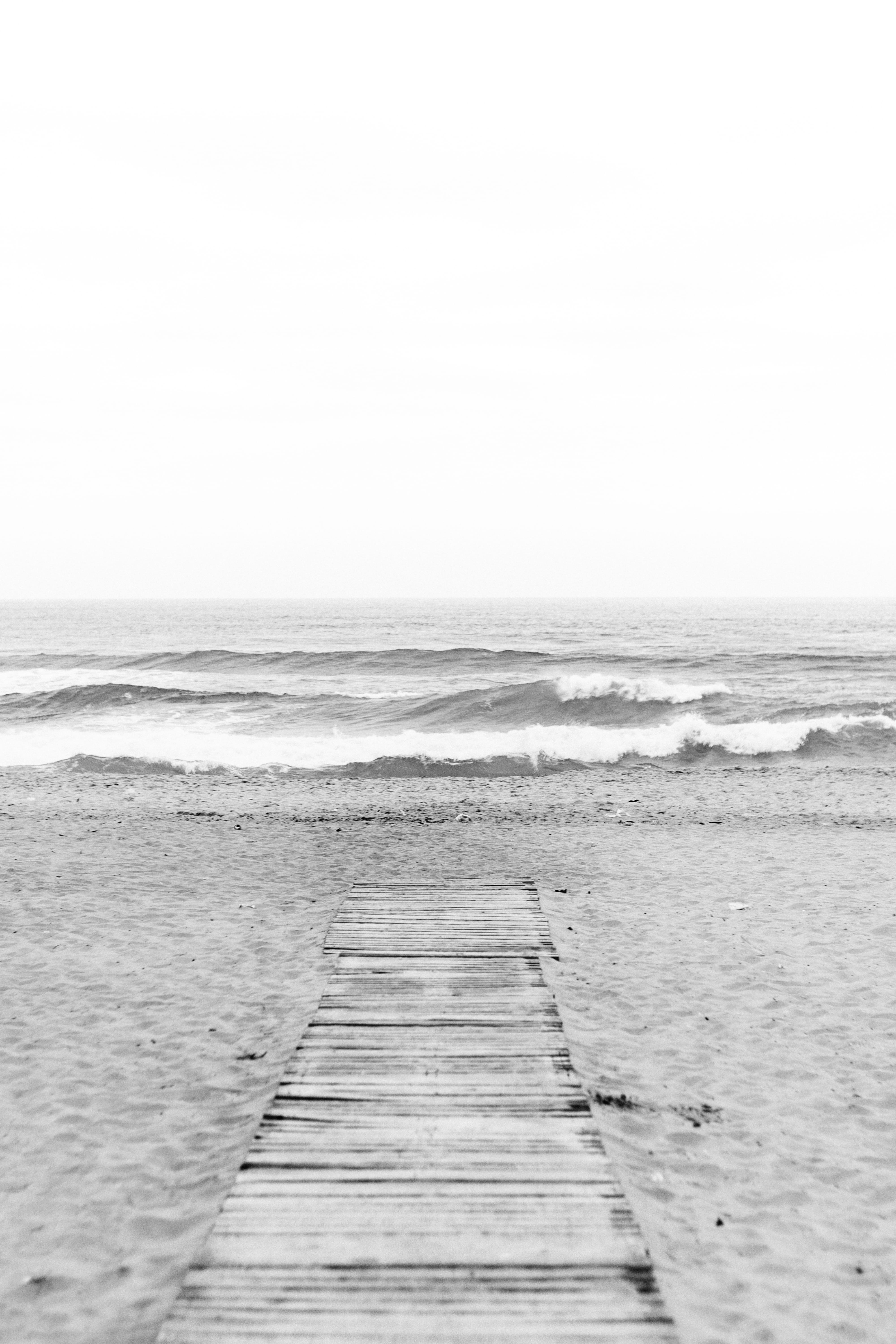 waterfront, wood - material, beauty in nature, bridge, path, no people, horizon over water, port, scenics - nature, beach, building, sand, highkey, wave, Phone HD Wallpaper
