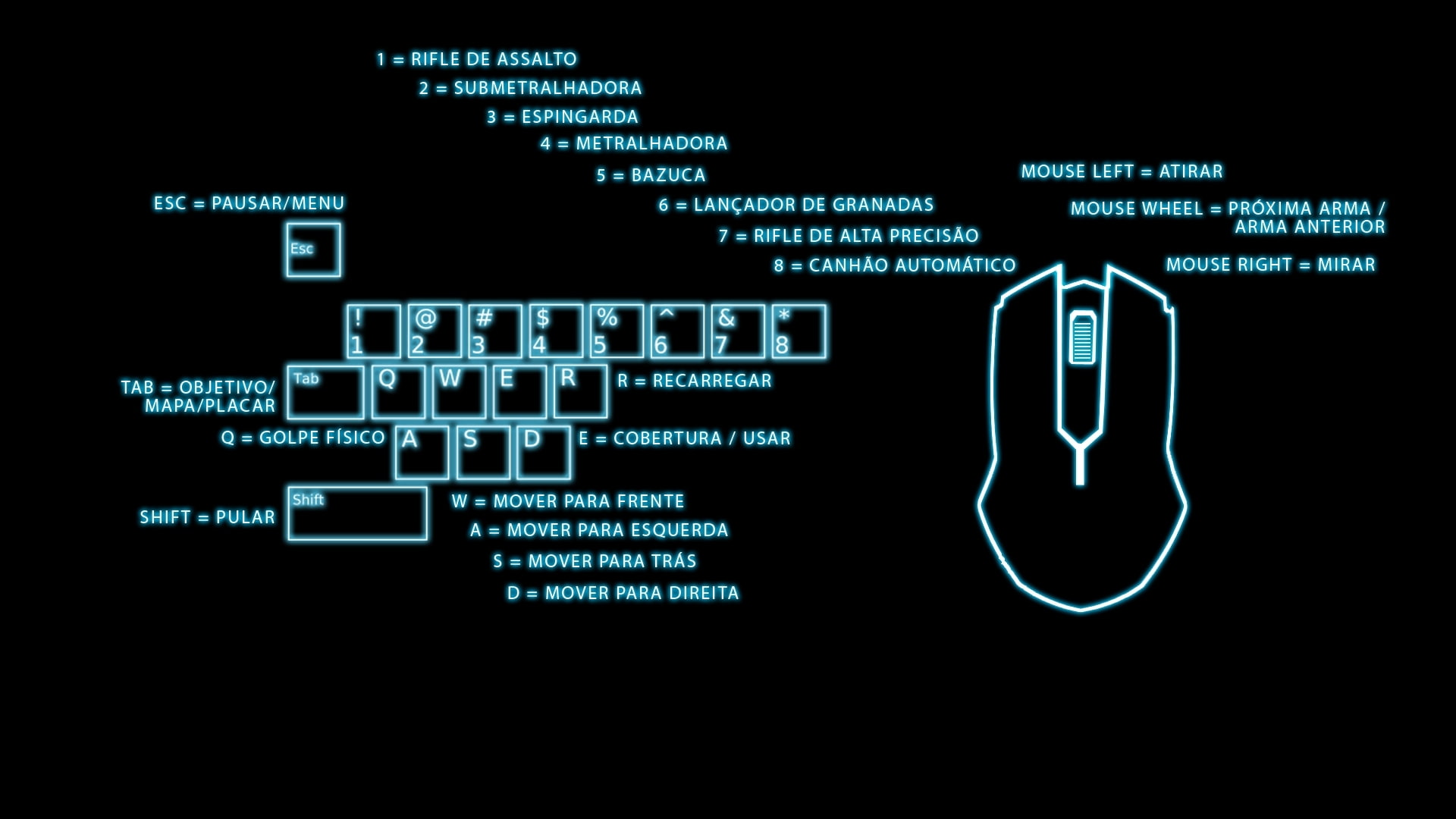 keyboard, mouse, gamer, 1080P, instructions in Spanish, lights, HD Wallpaper