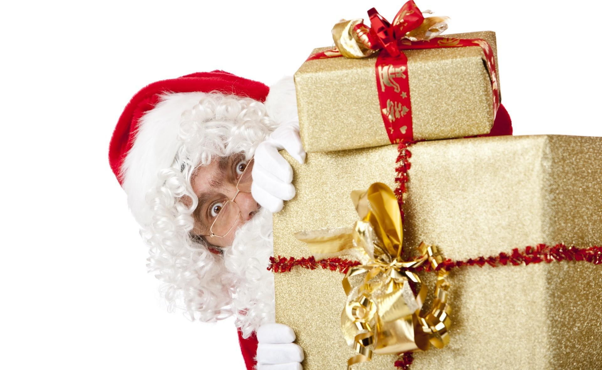glasses, surprise, 1080P, look, claus, gifts, santa claus, christmas, santa, HD Wallpaper