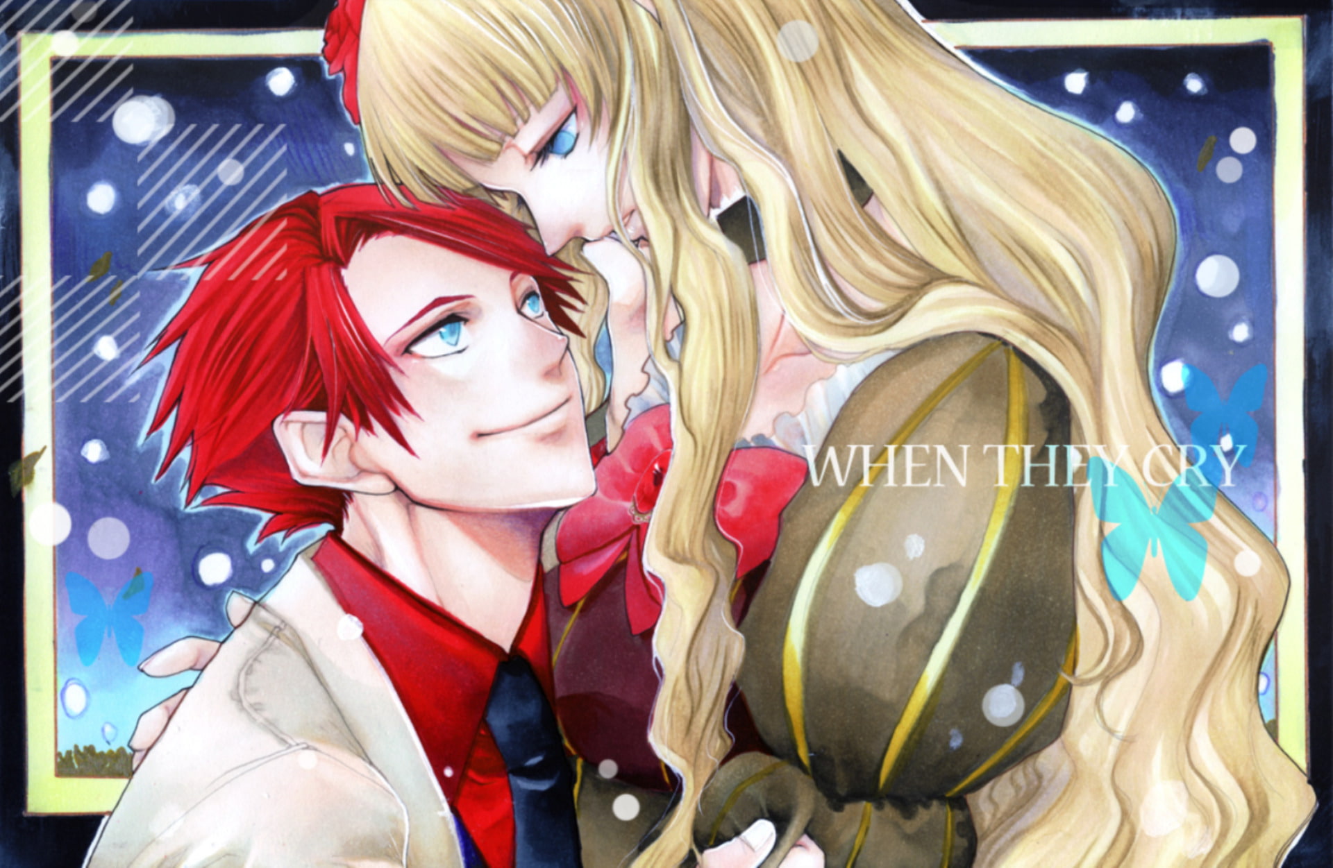 Battler Ushiromiya, 1080P, Beatrice (Umineko no Naku Koro ni), Umineko: When They Cry, Anime, HD Wallpaper