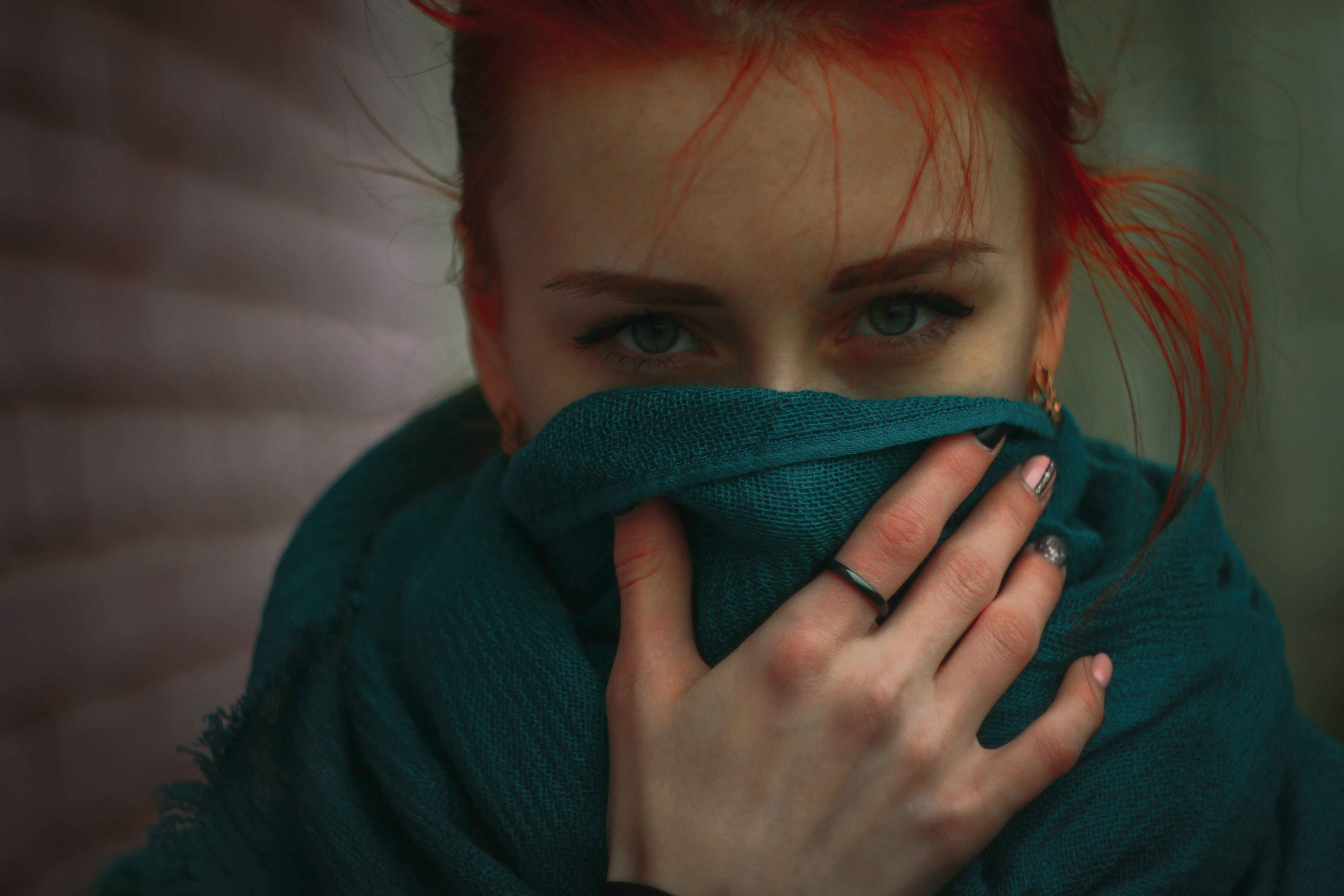 stitch, child, headshot, covering, childhood, focus on foreground, black, nail, person, apparel, obscured face, pattern, sweater, zipper, contact lens, HD Wallpaper