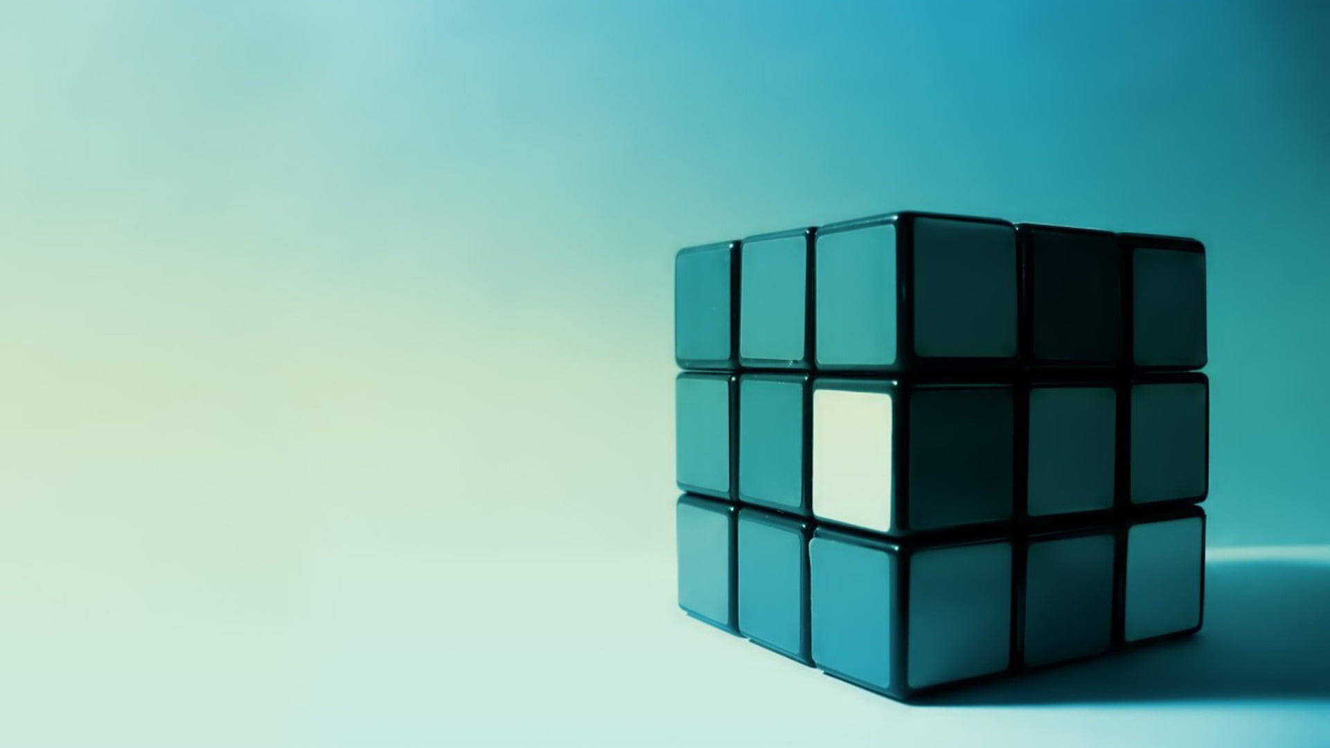 white background, rubik cube, rubik, copy space, monochrome, geometric shape, still life, solution, shape, toy block, toy, digital composite, 1080P, studio shot, HD Wallpaper