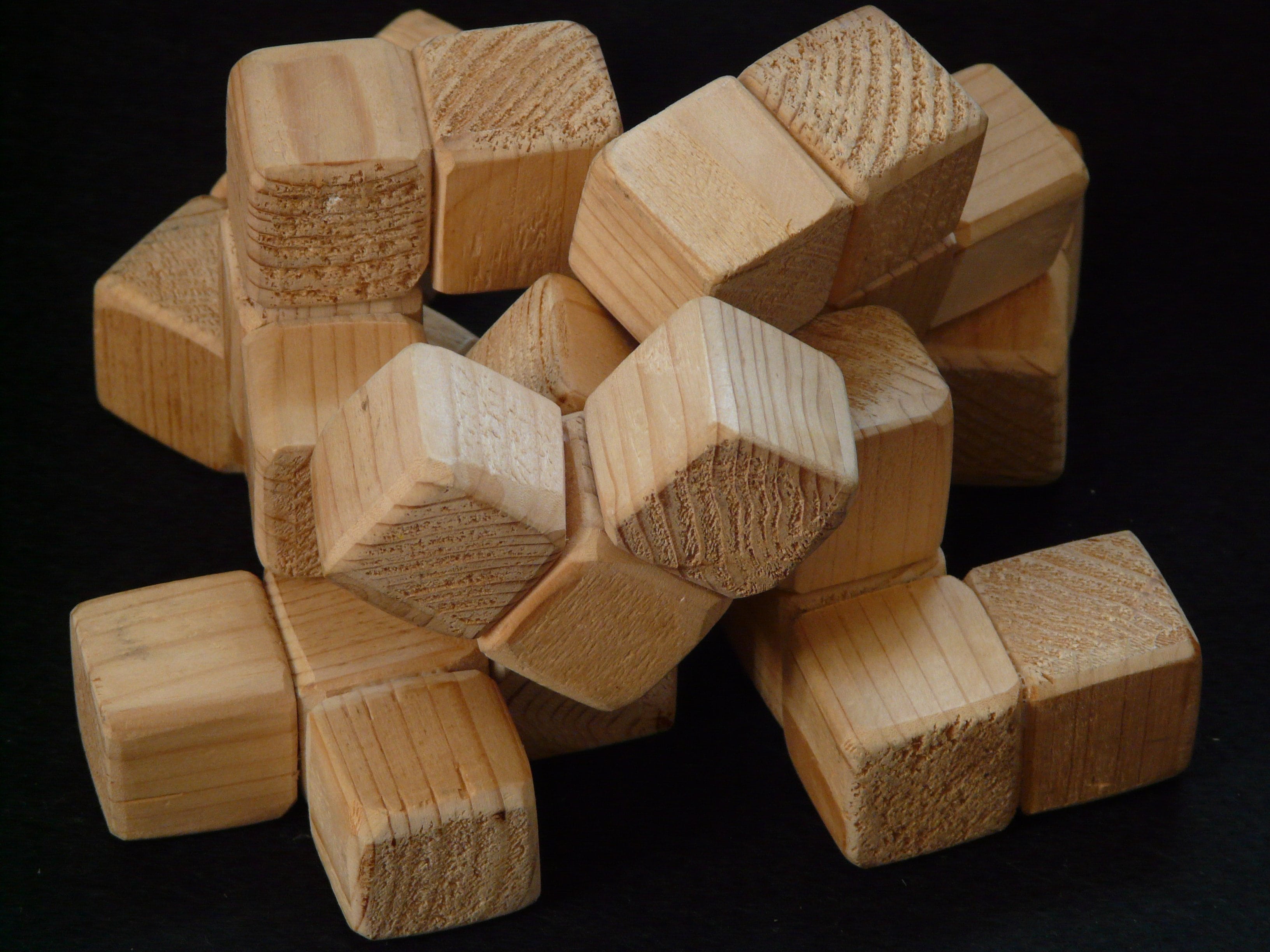 cut out, creativity, play, studio shot, black background, no people, pattern, block, colored background, cube, 2K, cube shape, timber, build, puzzle, large group of objects, HD Wallpaper