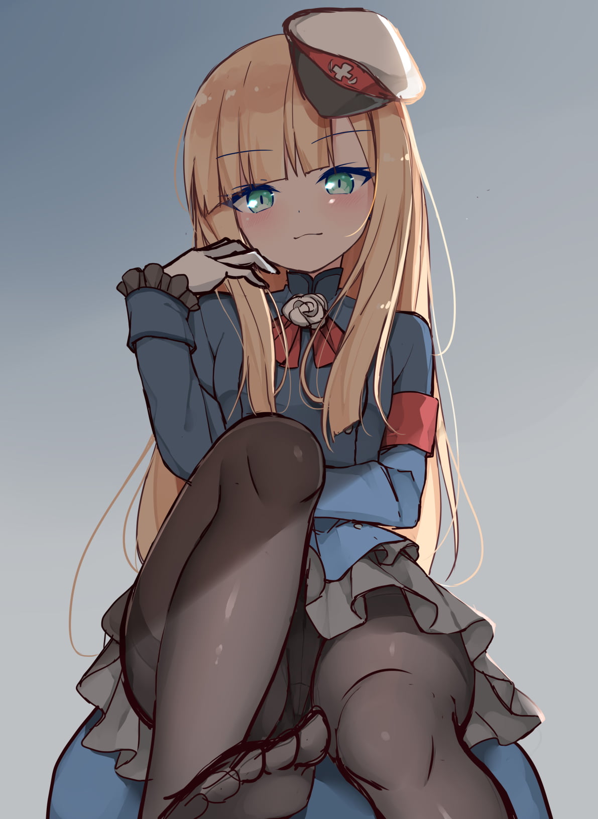 artwork, globes, anime, anime girls, smiling, 720P, green eyes, digital art, blonde, portrait display, vertical, white gloves, feet, skirt, Fate Series, Phone HD Wallpaper
