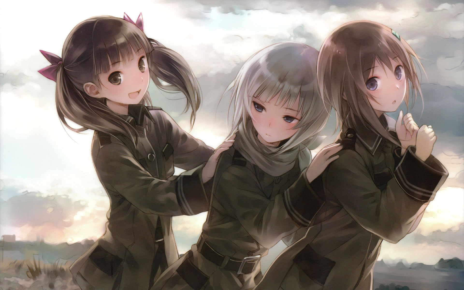 hairstyle, costume, looking at camera, 1080P, disguise, anime girls, girls, innocence, Sorami Kanata, lifestyles, Sora no Woto, real people, outdoors, HD Wallpaper