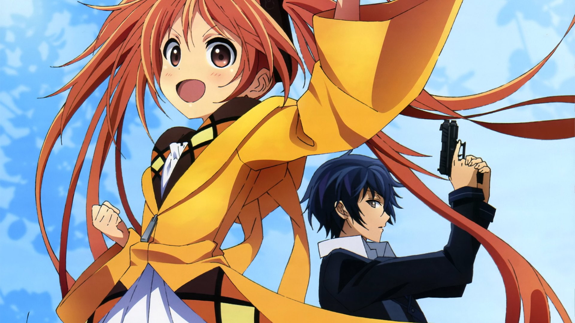 1080P, Anime, Enju Aihara, Rentaro Satomi, Black Bullet, HD Wallpaper