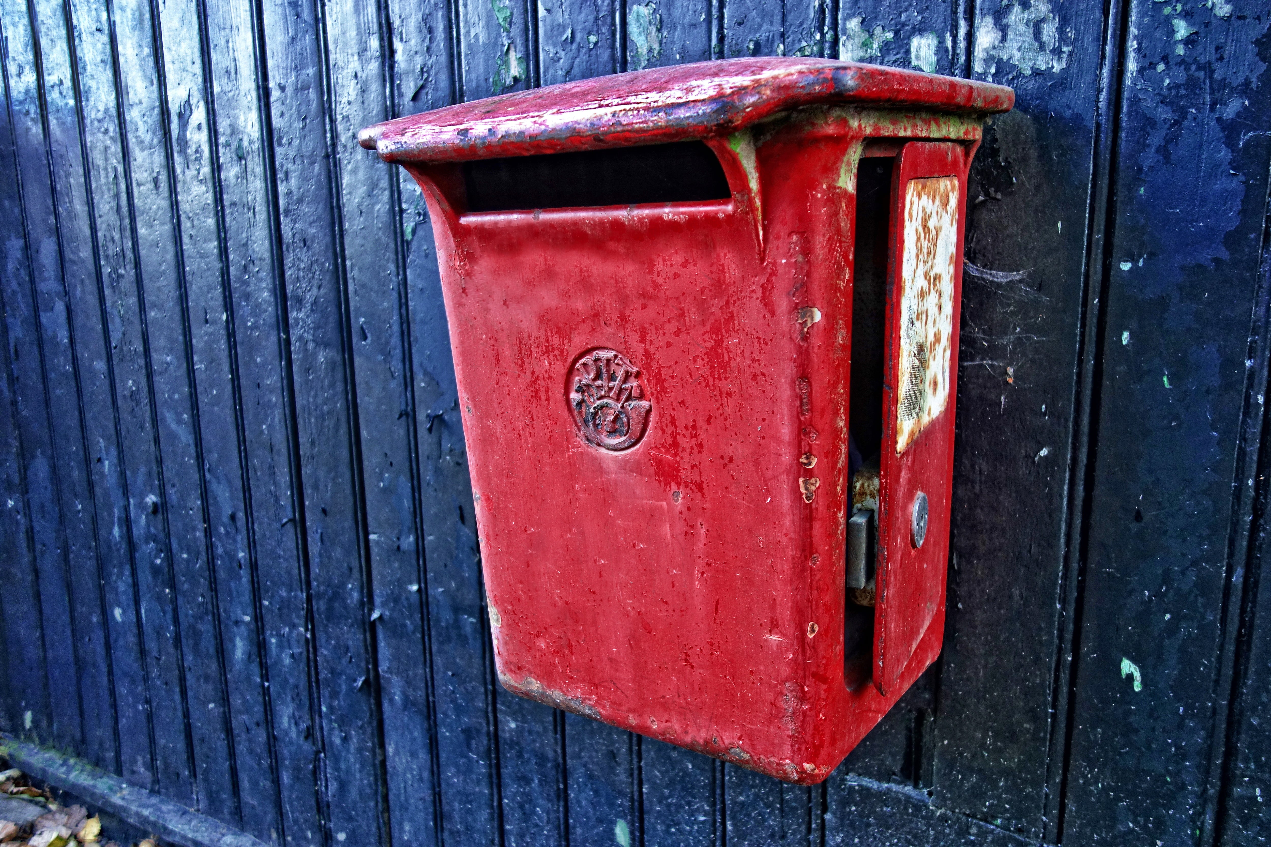 connection, metal, red letter box, traditional, weathered, outdoors, letter, old, red, protection, public mailbox, post, mail, security, 4K, door, vintage, HD Wallpaper