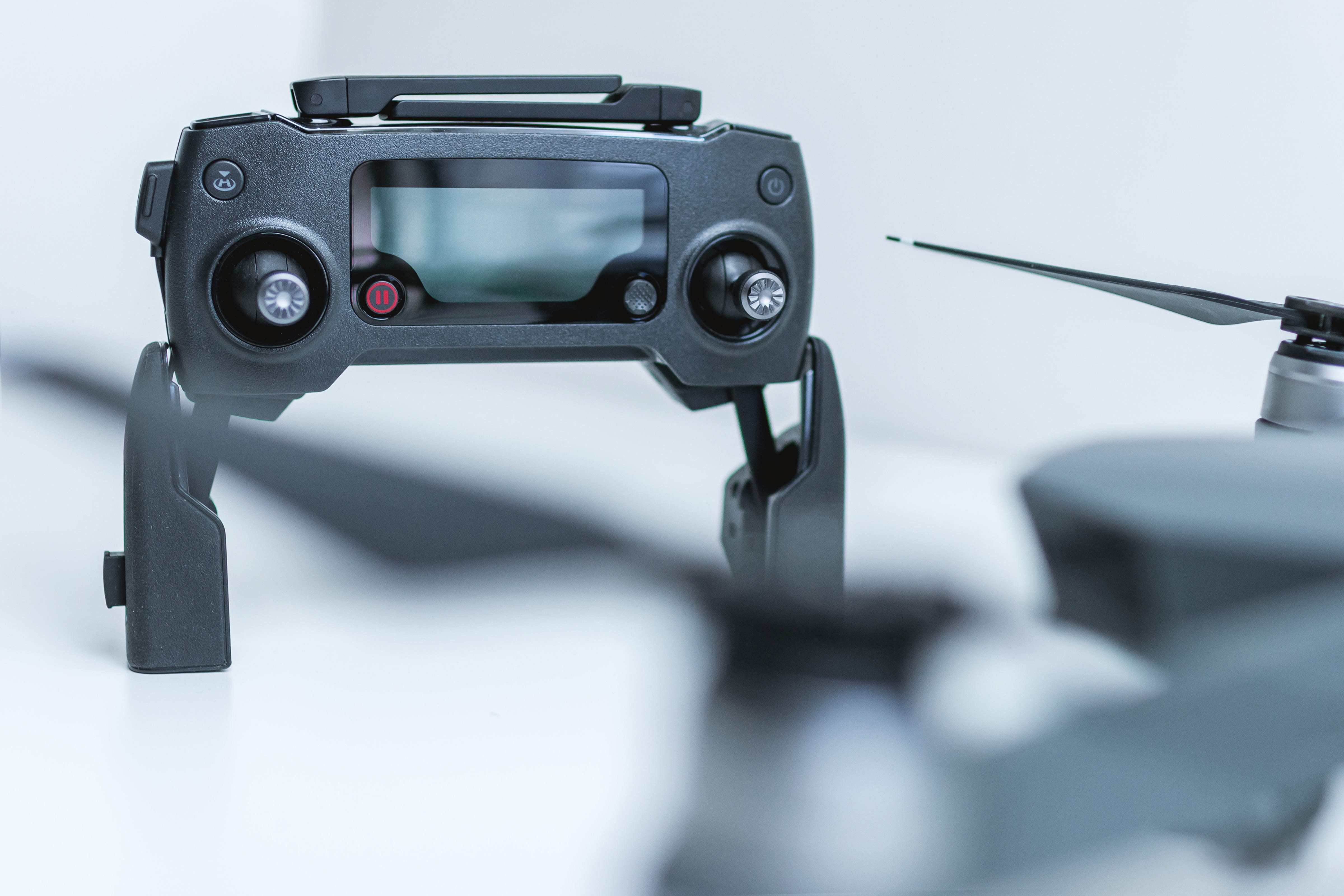 drone, looking at view, equipment, controller, air, photography, home video camera, aerial, professional, close-up, studio shot, no people, digital, control, HD Wallpaper