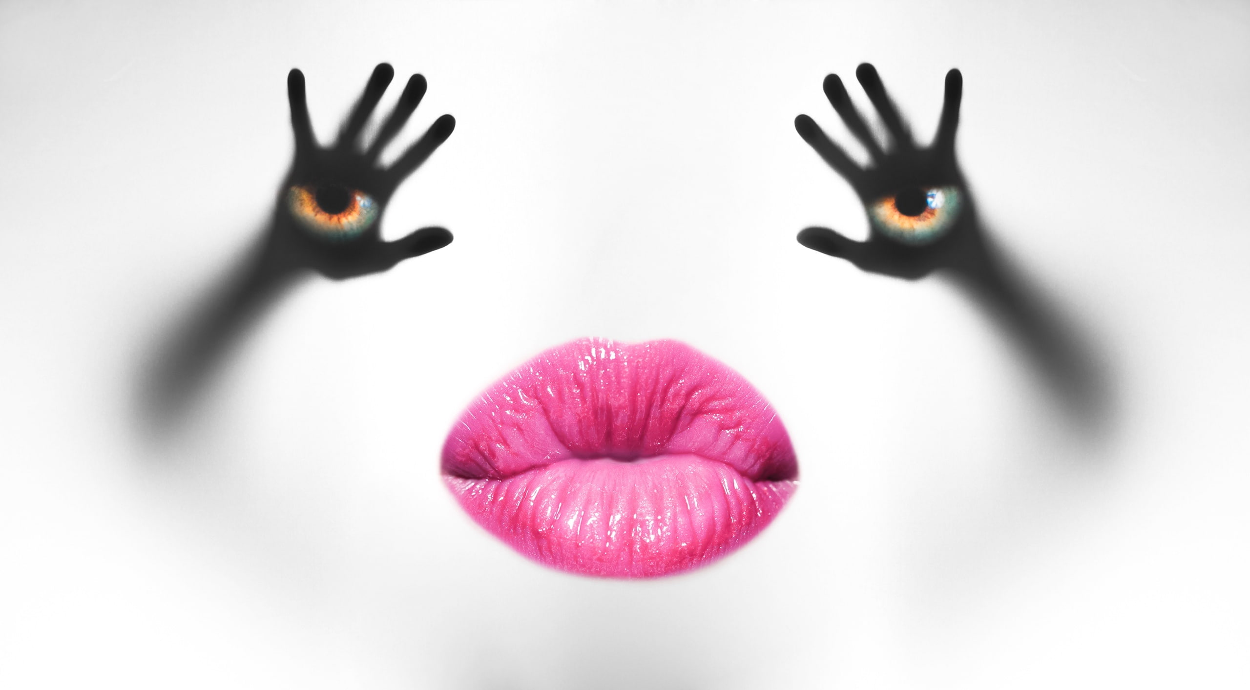 dissatisfied, deephouse, portrait, human body part, human mouth, human face, pink, beautiful woman, women, body part, human lips, close-up, trapped, human hand, HD Wallpaper