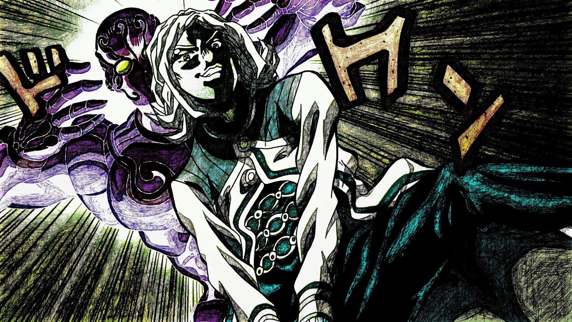 Anime, 1080P, Jojos Bizarre Adventure, Terunosuke Miyamoto, Enigma (Jojos Bizarre Adventure), HD Wallpaper