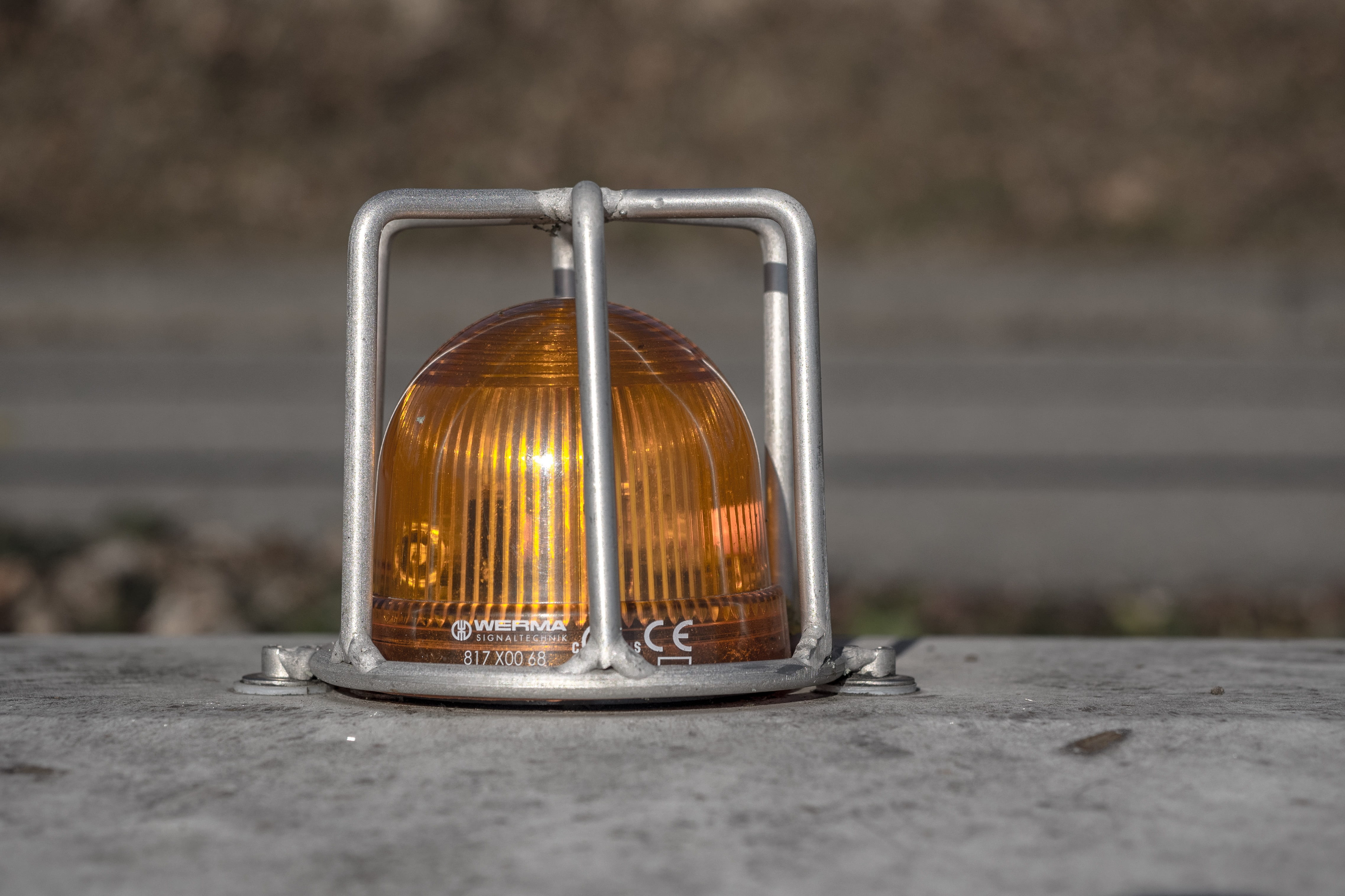 warning, safety, metal, close-up, day, nature, wood - material, focus on foreground, 4K, table, road, warning light, caution, still life, street, no people, HD Wallpaper