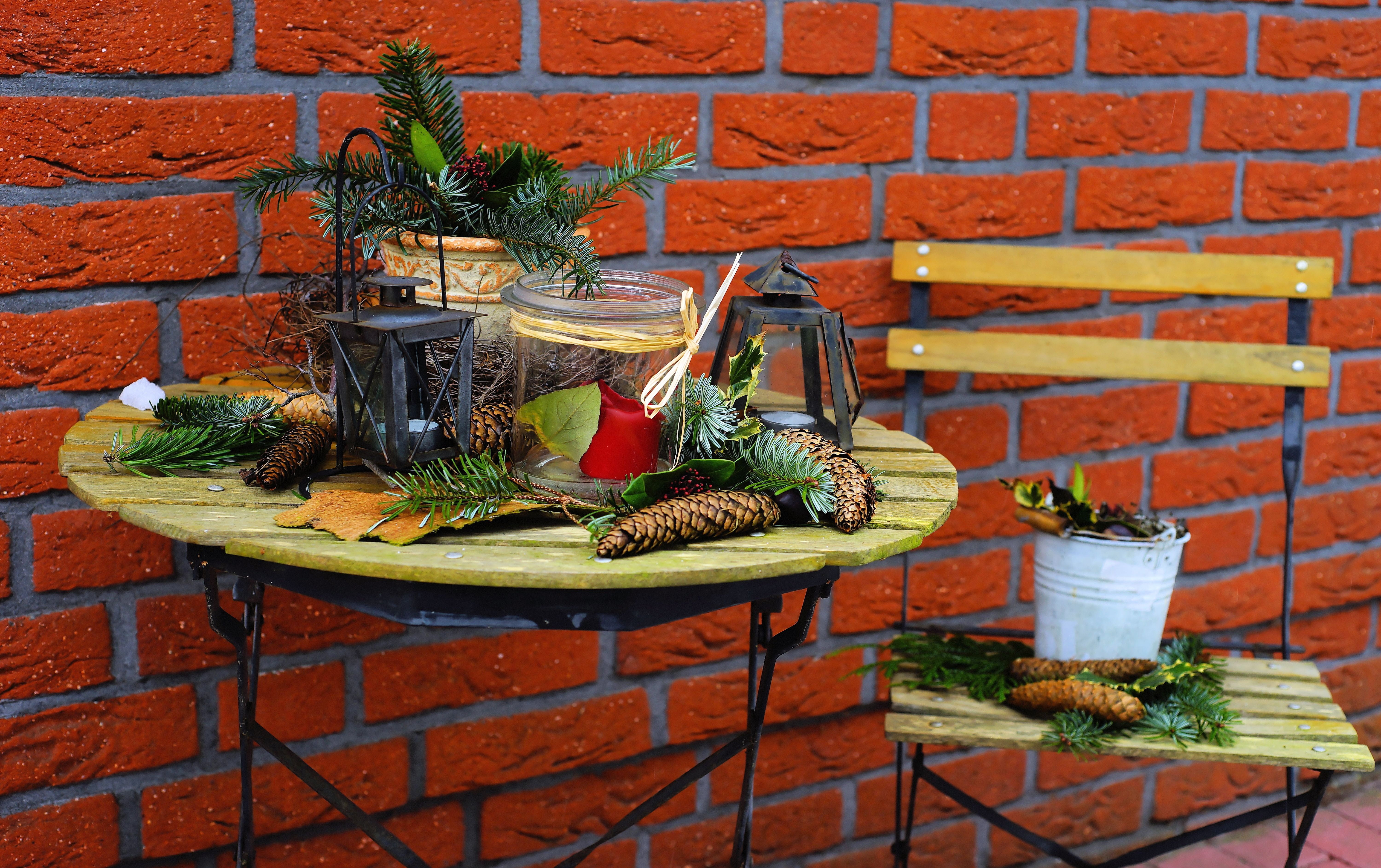 wall - building feature, spice, basket, wood, idyllic, built structure, covered, 5K, food and drink, potted plant, ornament, table, herb, eye catcher, HD Wallpaper