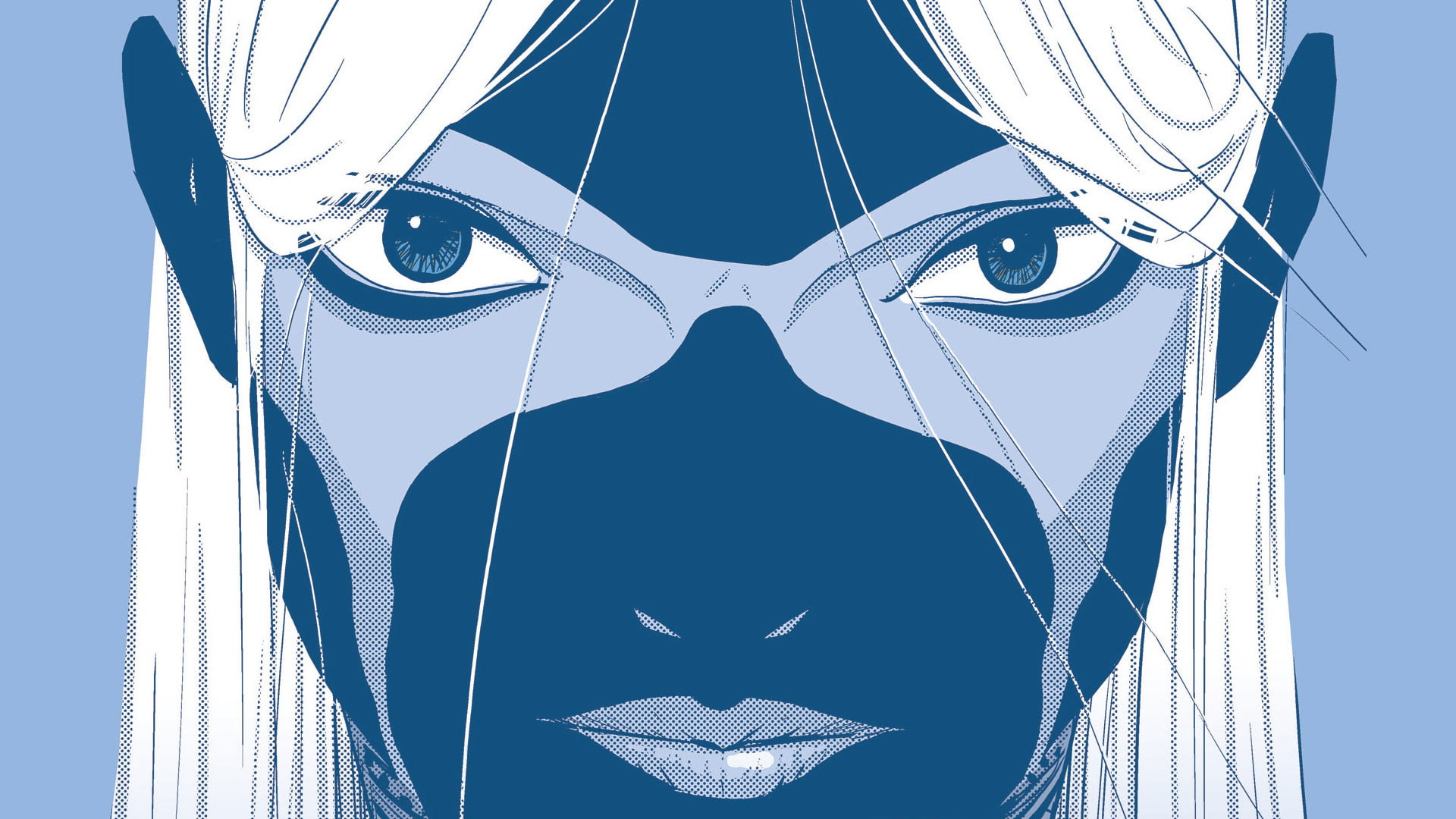 west, east, hd, face, cartoon/comic, blue, 1080P, HD Wallpaper