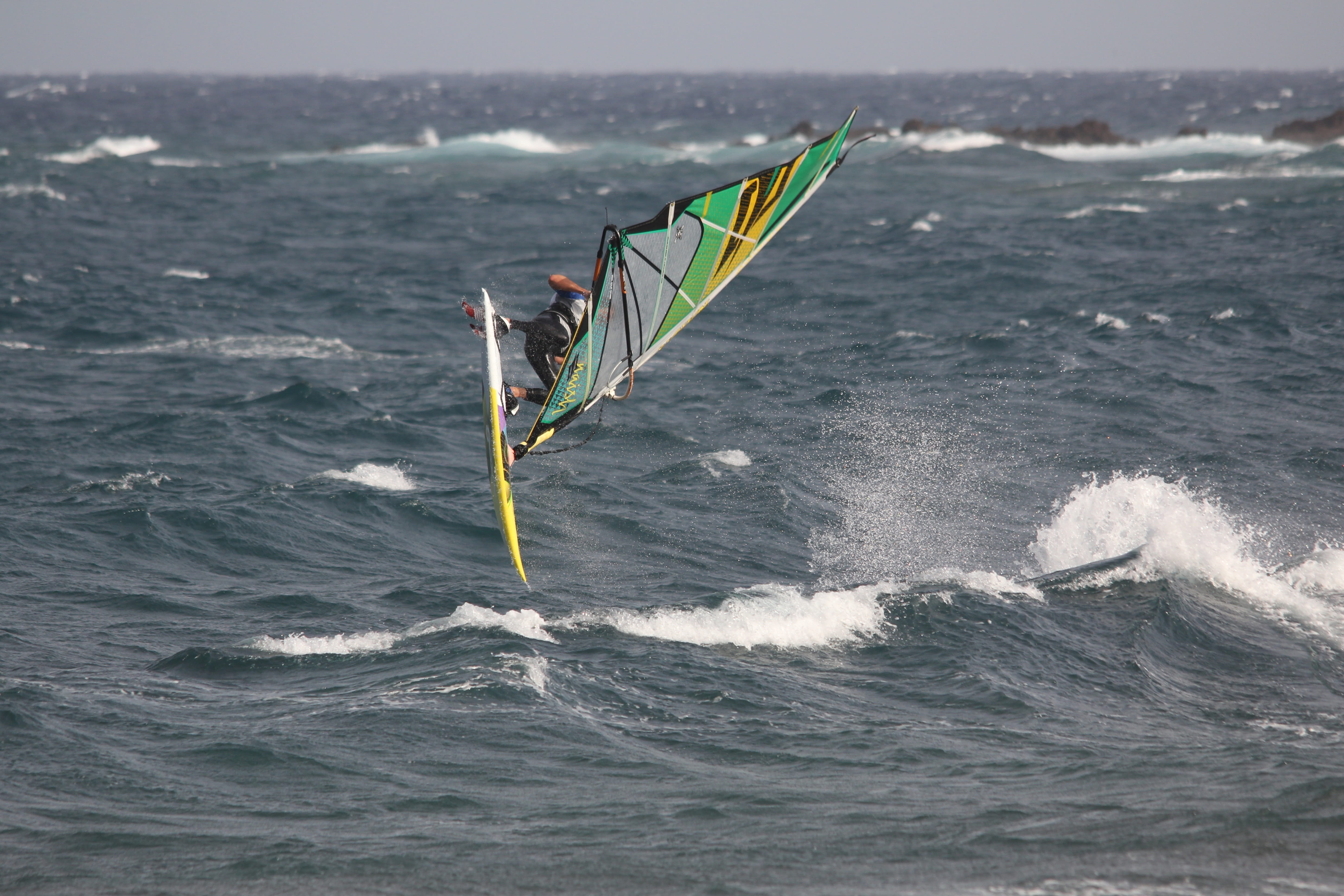 water, day, surfboard, windsurfing, beach, extreme sports, power in nature, nature, surf, andi rose, leisure, sea, motion, horizon over water, outdoors, HD Wallpaper