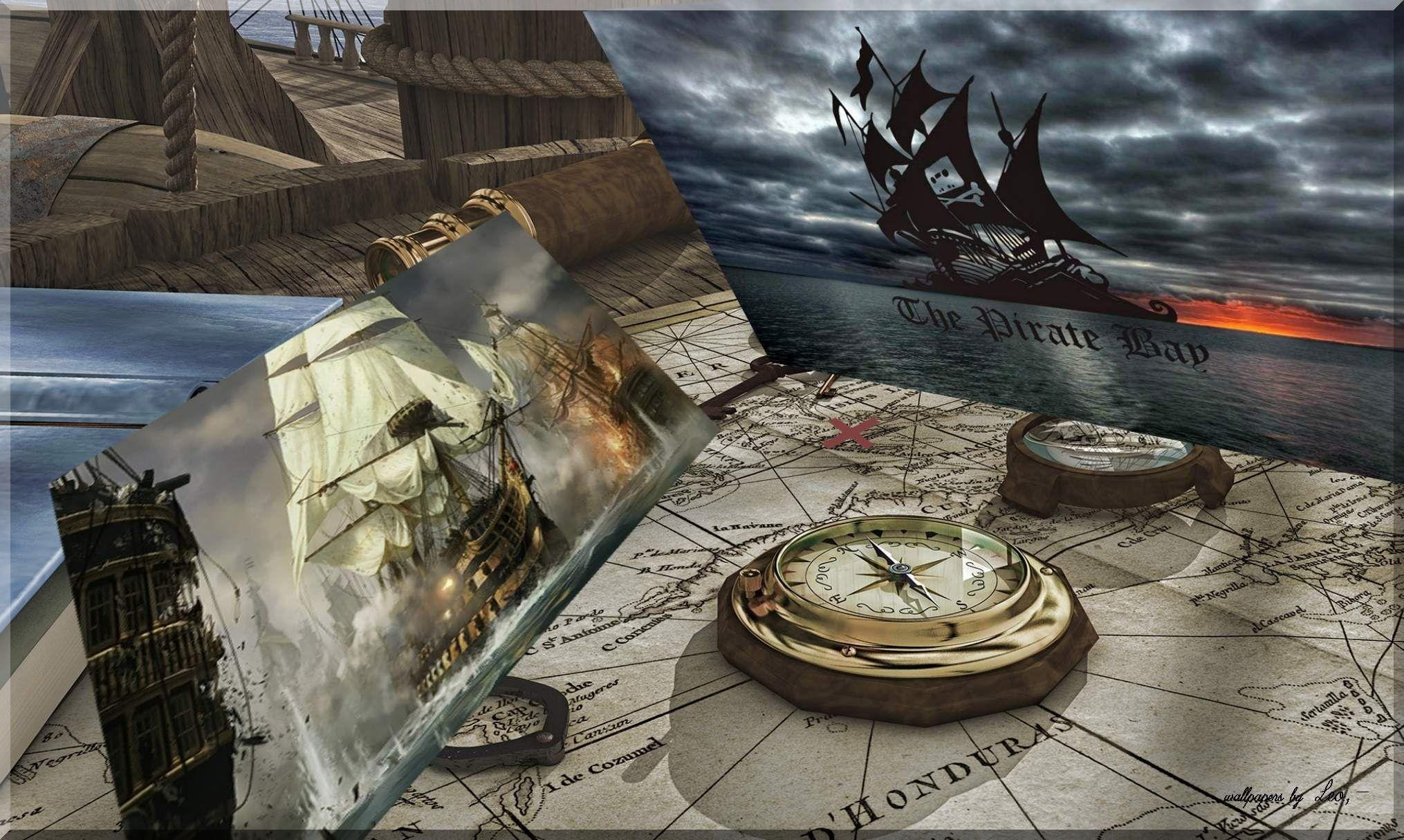 boats, pirates, pictures, maps, kompas, 1080P, HD Wallpaper