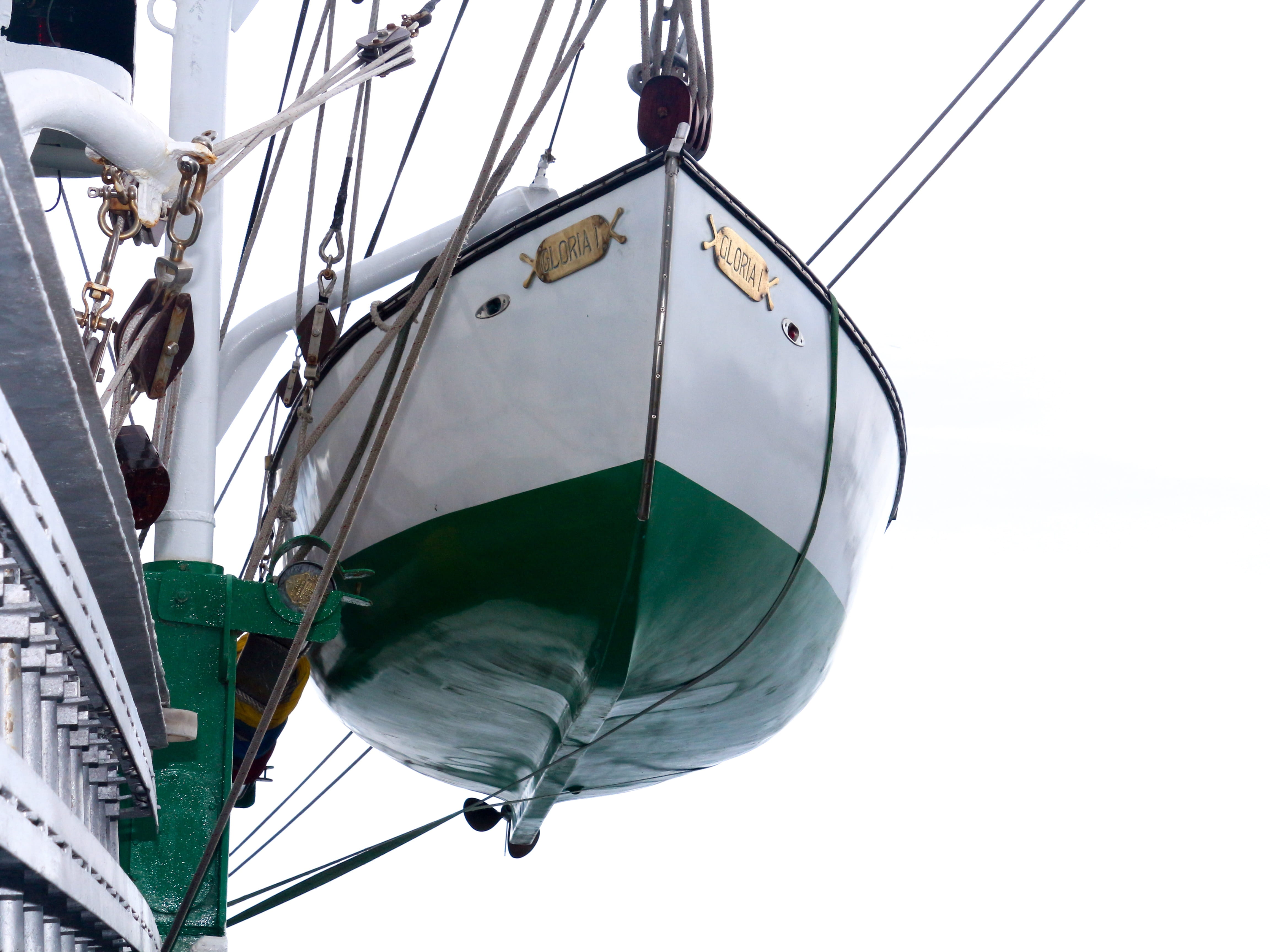 moored, equipment, mode of Transport, lifeboat, mast, survival, marine, emergency, sky, yacht, official flagship, sailboat, close-up, gloria, sailing, lifesaver, HD Wallpaper