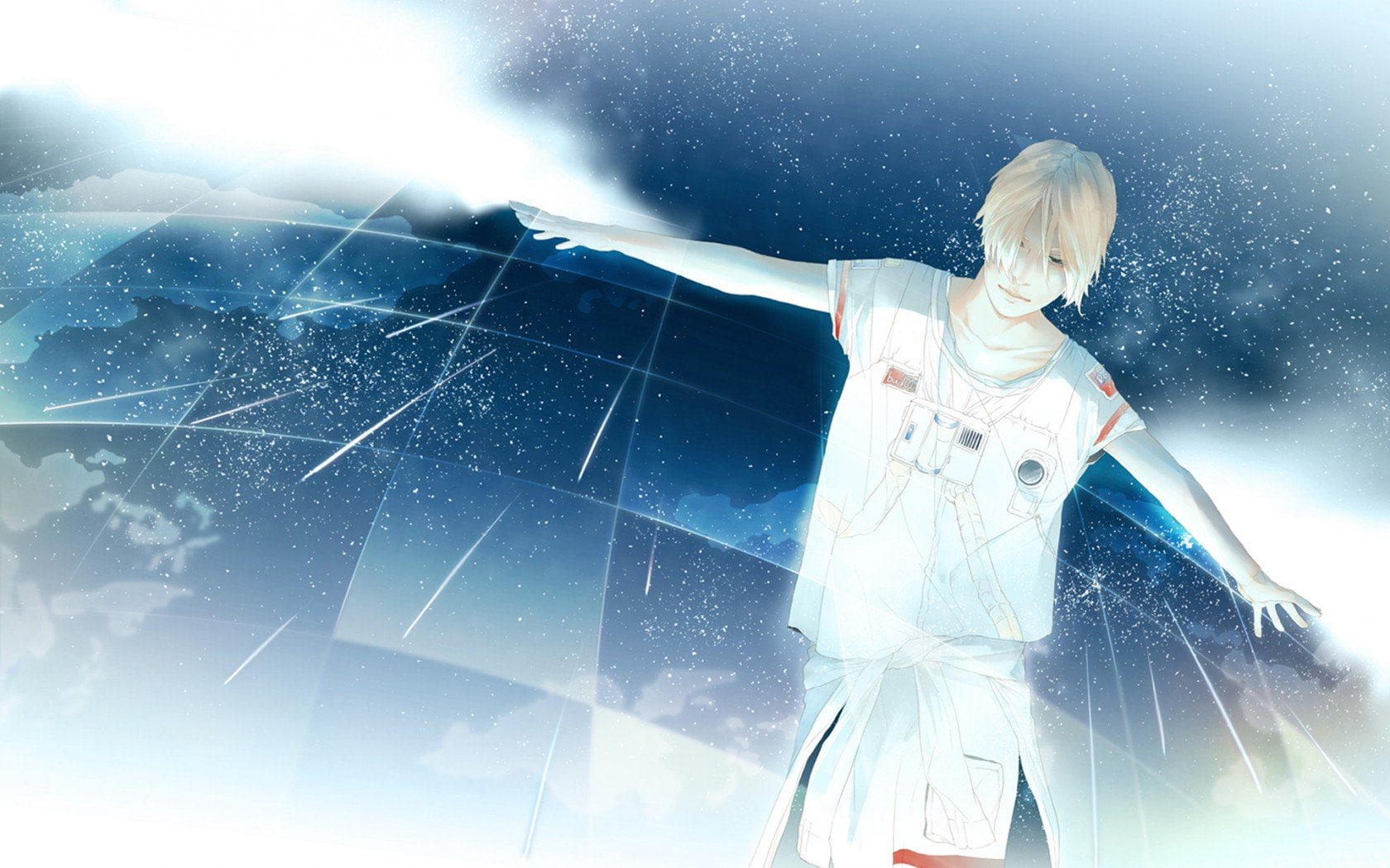 720P, world, meridian, star, boy, sky, blue, art, HD Wallpaper
