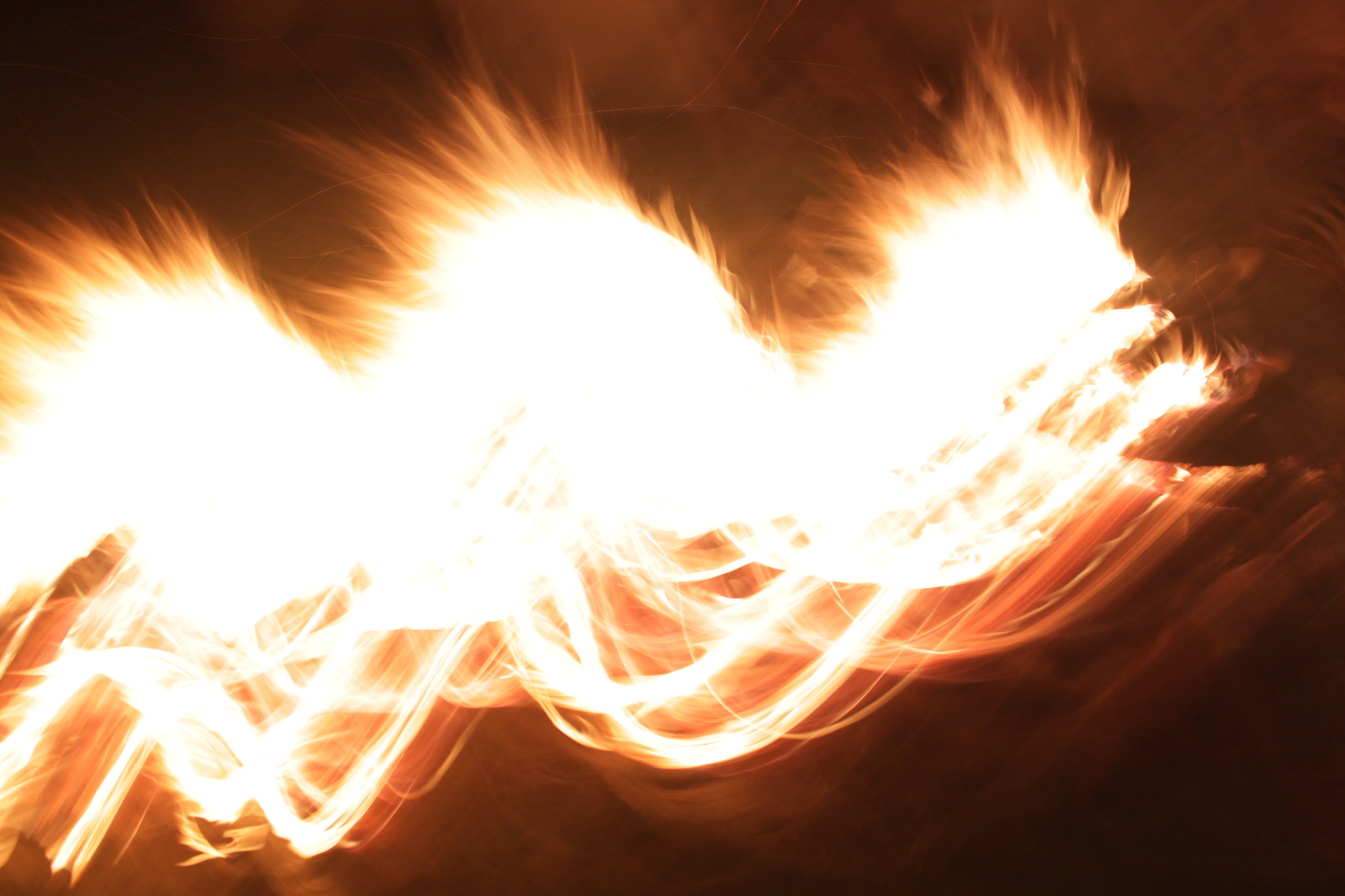 flames, blurred motion, nature, sign, fire, campfire, glowing, no people, yellow, combustible, burn, torches, flame, motion, close-up, bonfire, random, HD Wallpaper