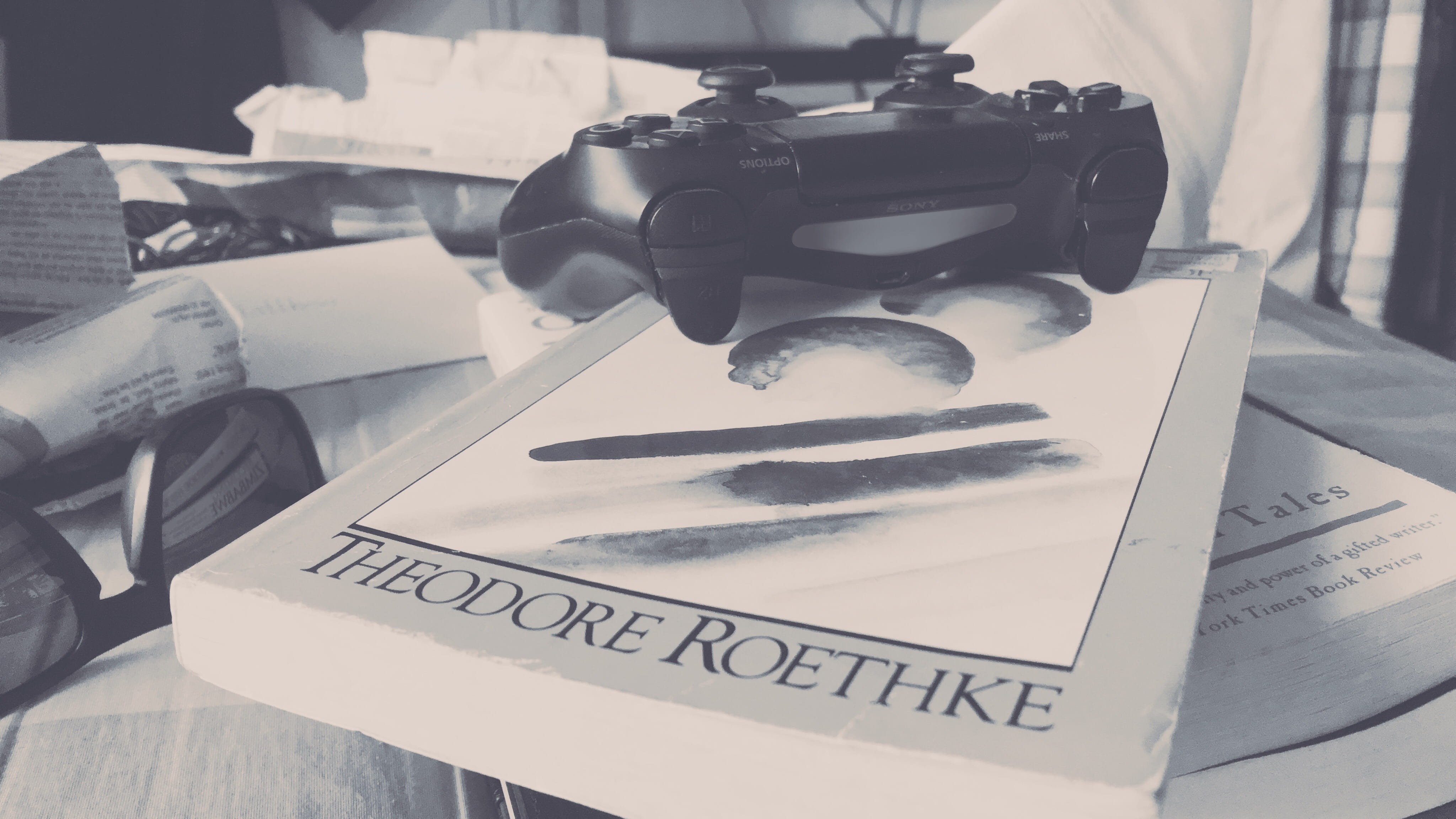 focus on foreground, spontaneous, roethke, still life, western script, close-up, book, violence, sign, publication, no people, ps4, indoors, information, HD Wallpaper