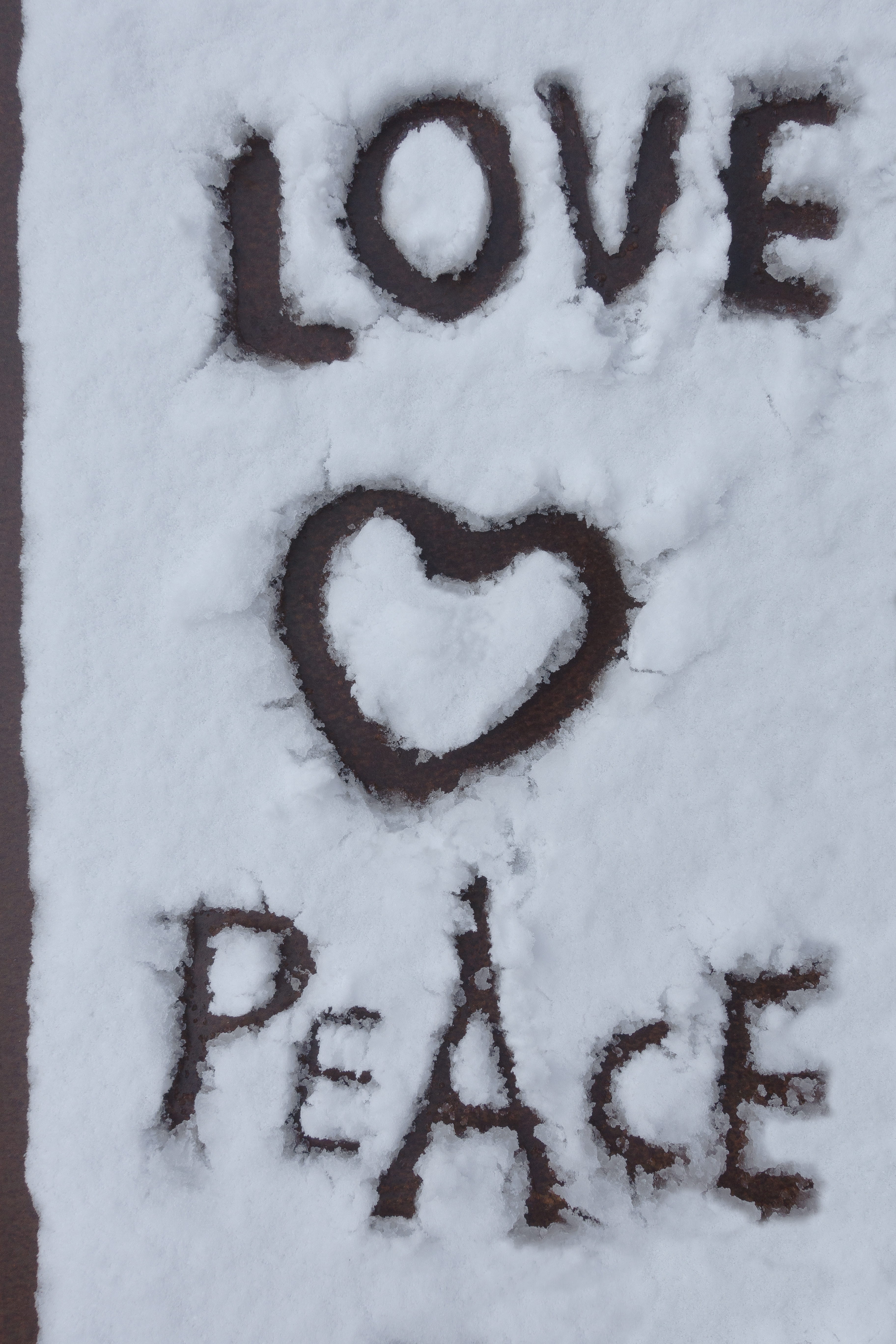 spontaneity, cold temperature, message, nature, heart, heart shape, peace, no people, creativity, positive emotion, emotion, 5K, close-up, love, day, covering, Phone HD Wallpaper