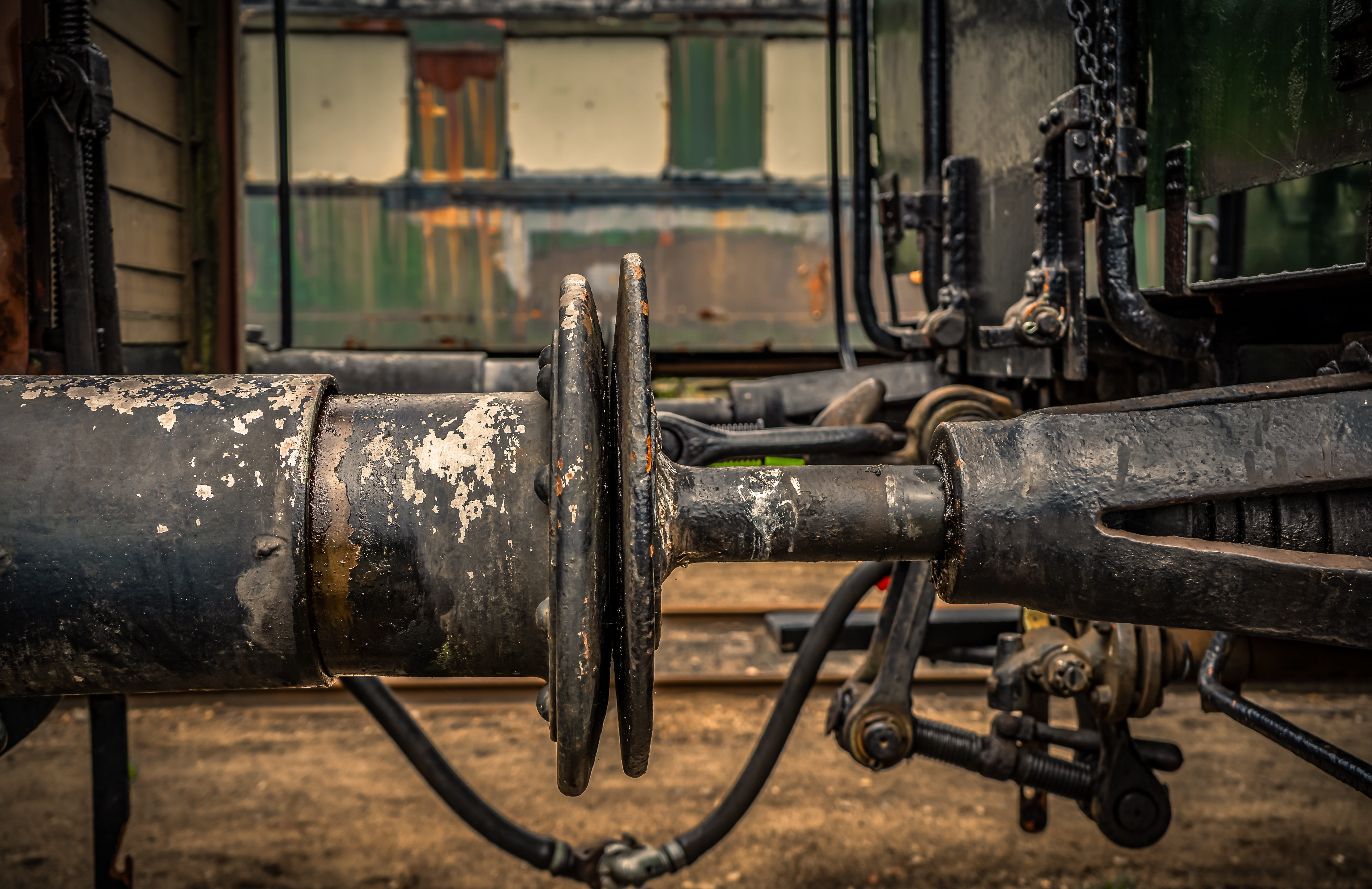 clutch, architecture, deterioration, buffer, machinery, industry, abandoned, 5K, outdoors, connection, railway, iron, building exterior, decline, old, HD Wallpaper