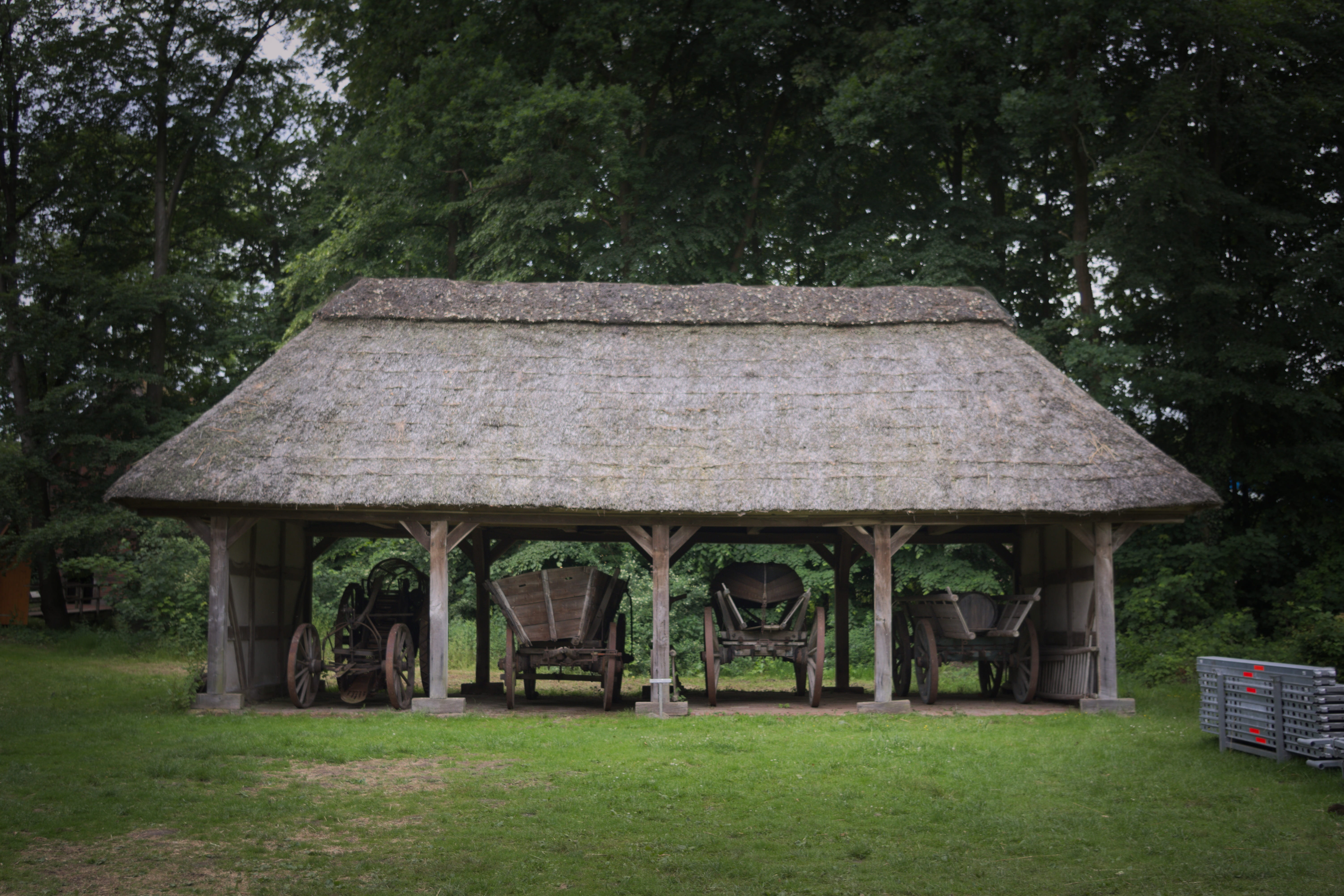 day, nature, built structure, wooden construction, roof, plant, 5K, landscape, agricultural, grass, weathered, covered, log cabin, house, old barn, field, HD Wallpaper