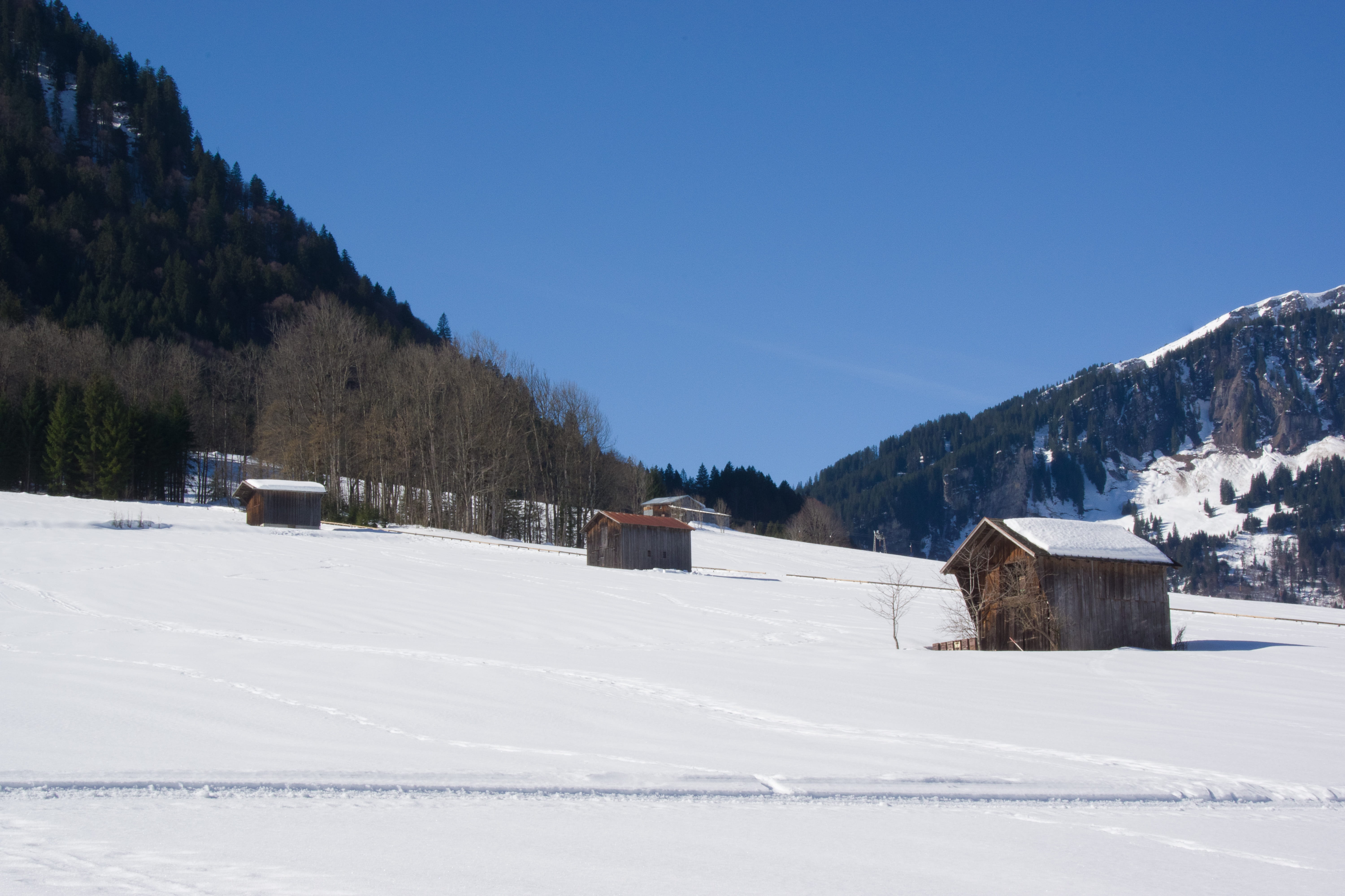 mountains, cold, landscape, architecture, mountain, cross country skiing, hiking, winter sports, built structure, snow, tranquil scene, 5K, austria, hut, HD Wallpaper