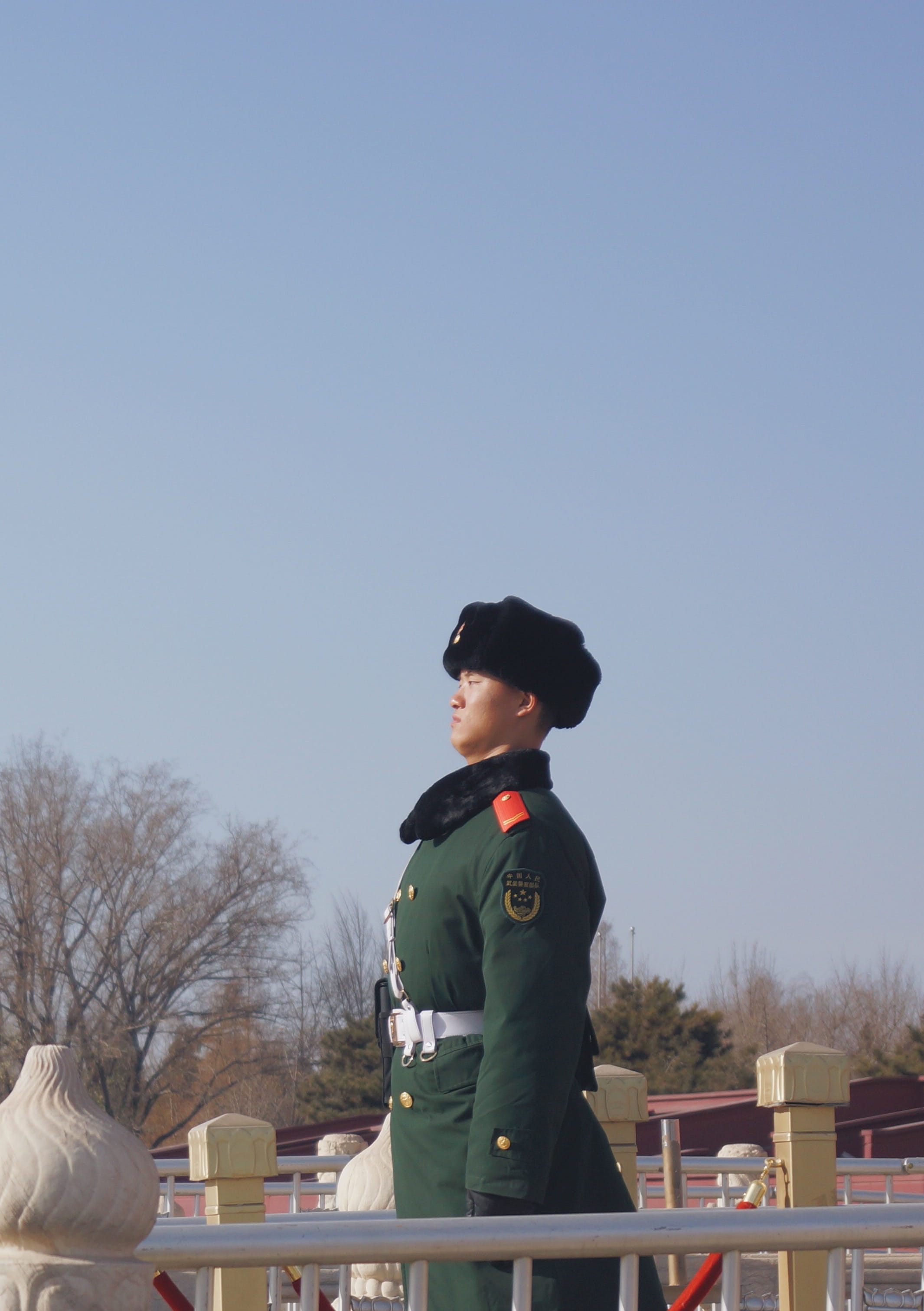 military uniform, officer, three quarter length, bird, apparel, guard, china, males, lifestyles, people, outdoors, child, boys, government, clear sky, clothing, Phone HD Wallpaper