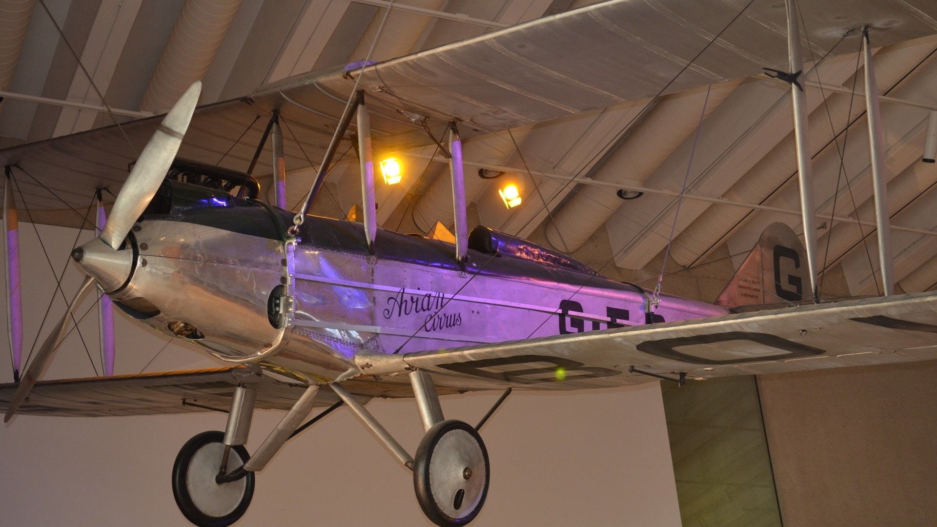 1080P, Bert Hinkler, Avro Avian G-EBOV, Vehicles, British, Museum, Brisbane, Airplane, Photography, Aircraft, Old, Biplane, Avro Avian, HD Wallpaper