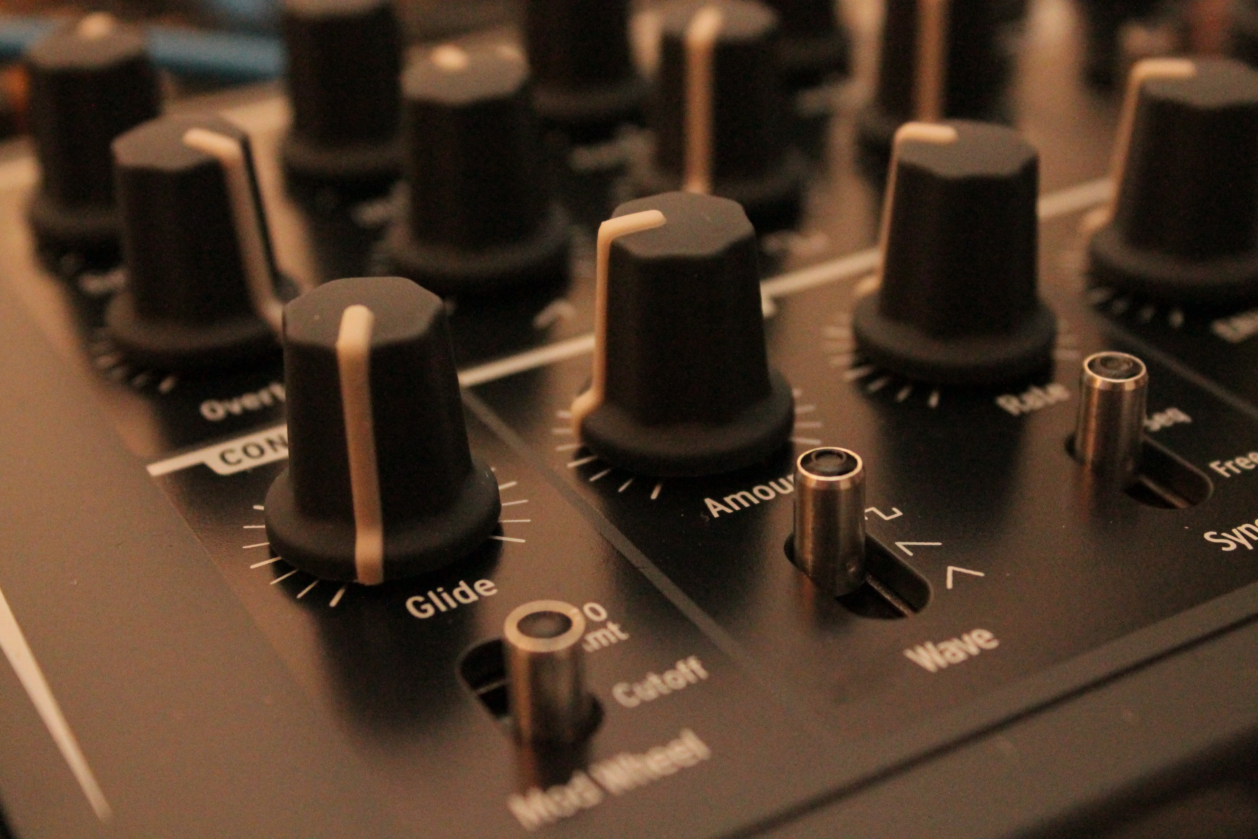 musical equipment, shallow, selective focus, sound mixer, communication, control, audio electronics, recording studio, amplifier, potentiometers, equipment, HD Wallpaper