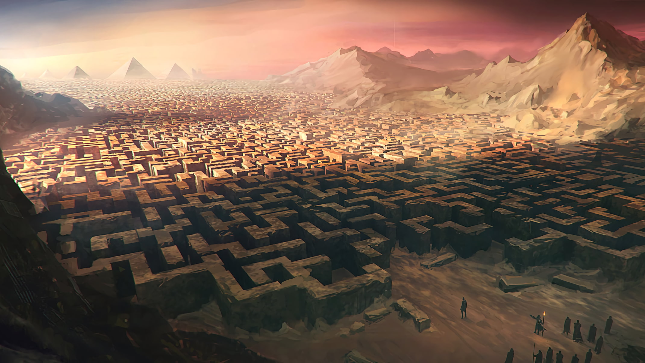 1080P, labyrinth, pyramid, HD Wallpaper