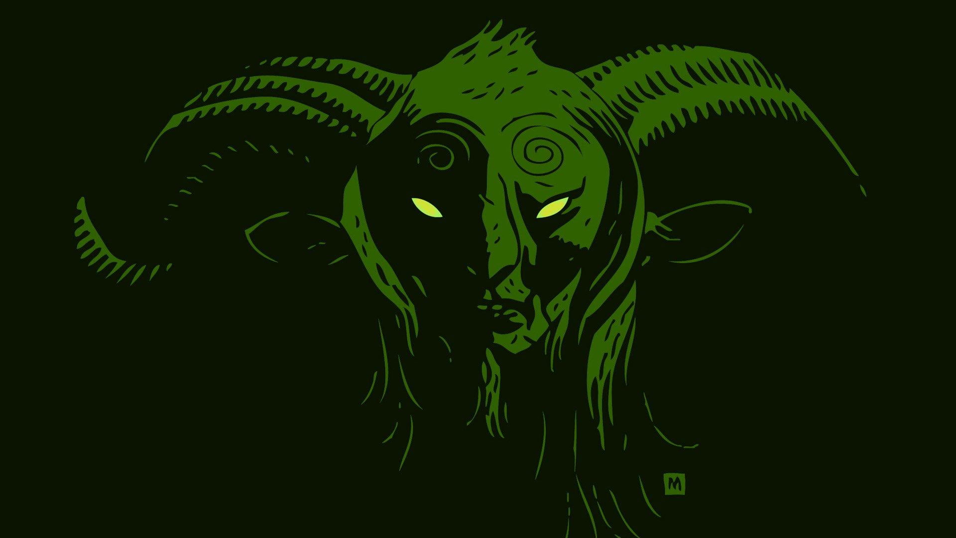 glowing eyes, movies, Pans Labyrinth, simple background, 1080P, HD Wallpaper