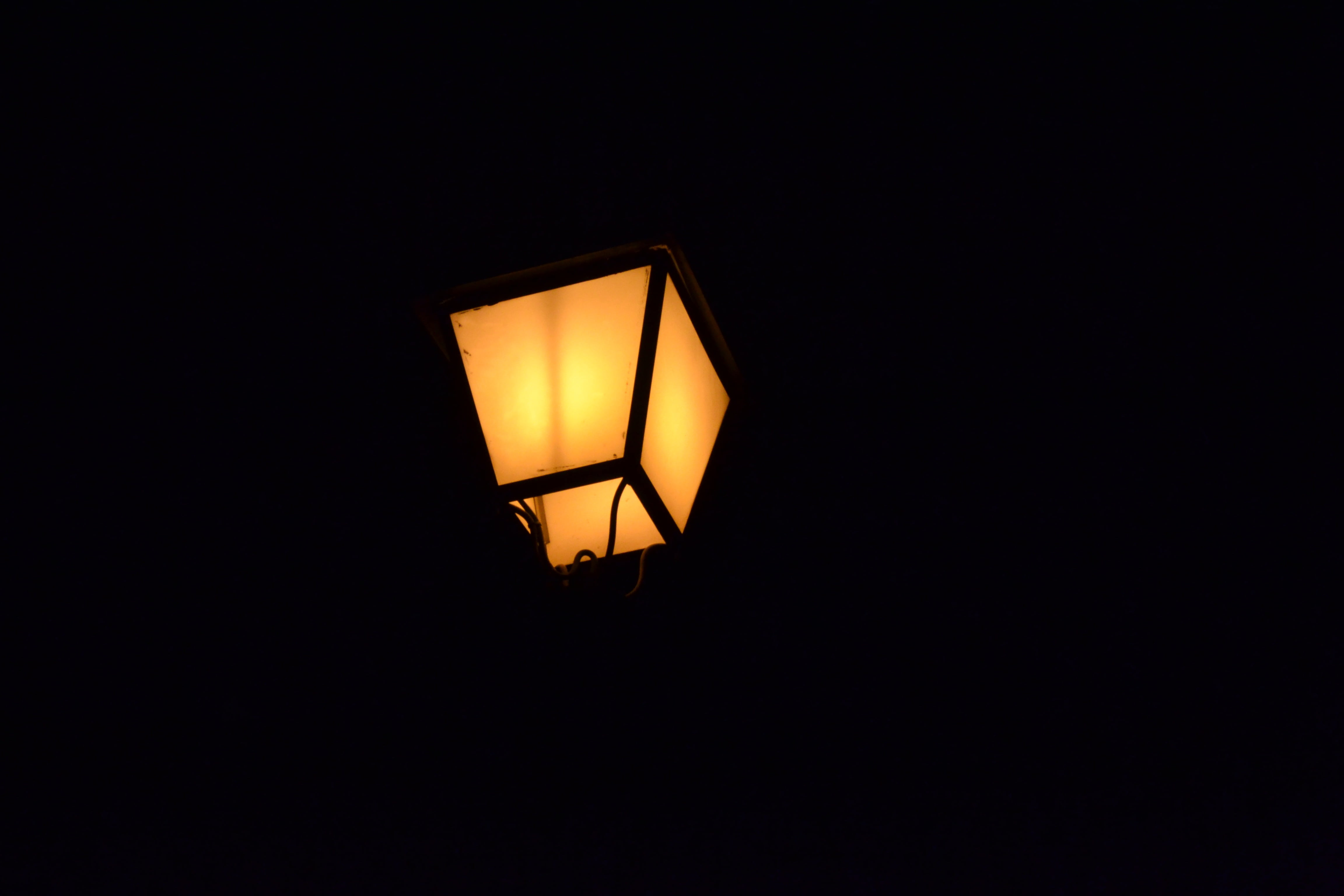 silhouette, orange color, sunset, night, black background, lantern, dark, electric light, low angle view, light - natural phenomenon, light fixture, lighting equipment, HD Wallpaper