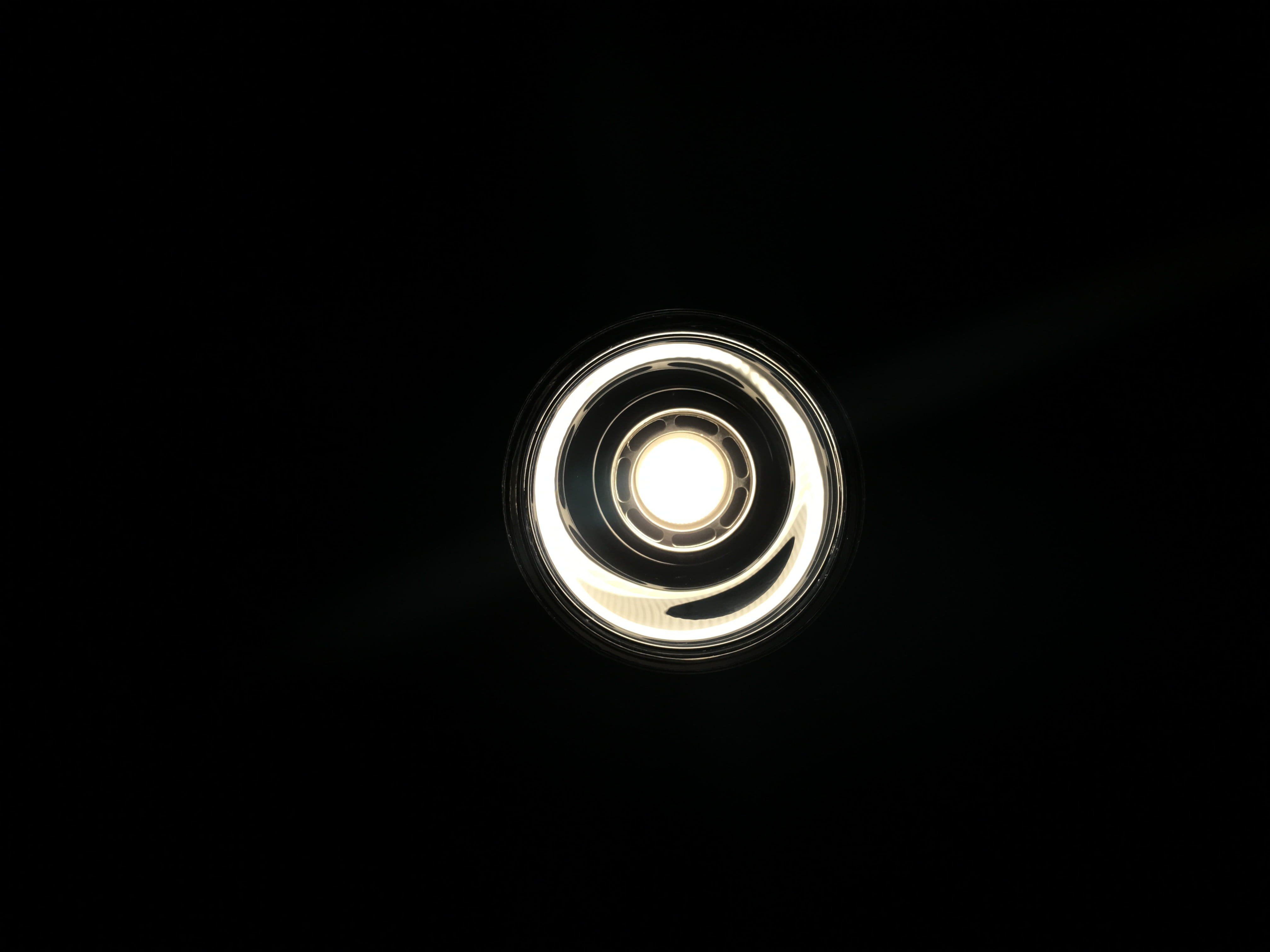 light bulb, lighting equipment, illuminated, electricity, ceiling, directly below, lighting, dark, circle, focus, black background, astronomy, cut out, HD Wallpaper