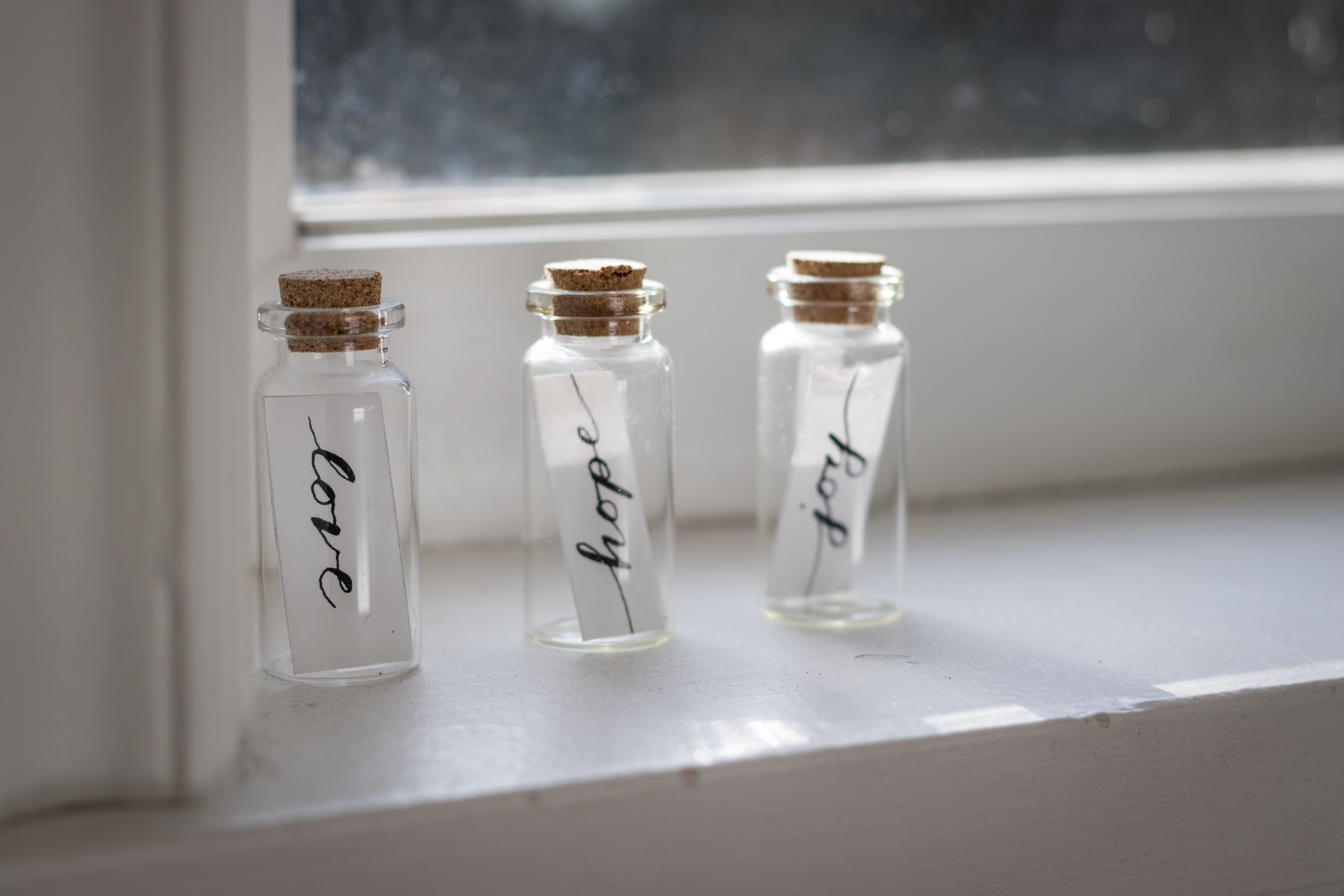 science, love, medicine, joy, food and drink, vials, container, text, happy, focus on foreground, three, healthcare and medicine, laboratory, transparent, HD Wallpaper