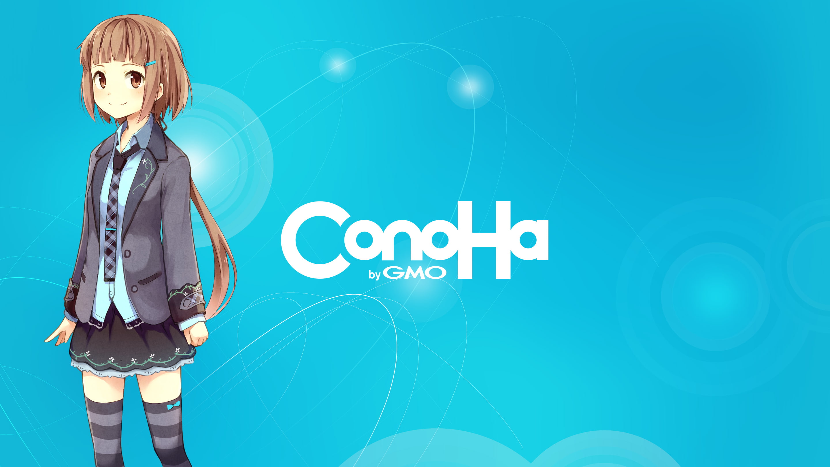 GMO, Thigh highs, Anime Girls, Mikumo Conoha, anime, 2K, HD Wallpaper
